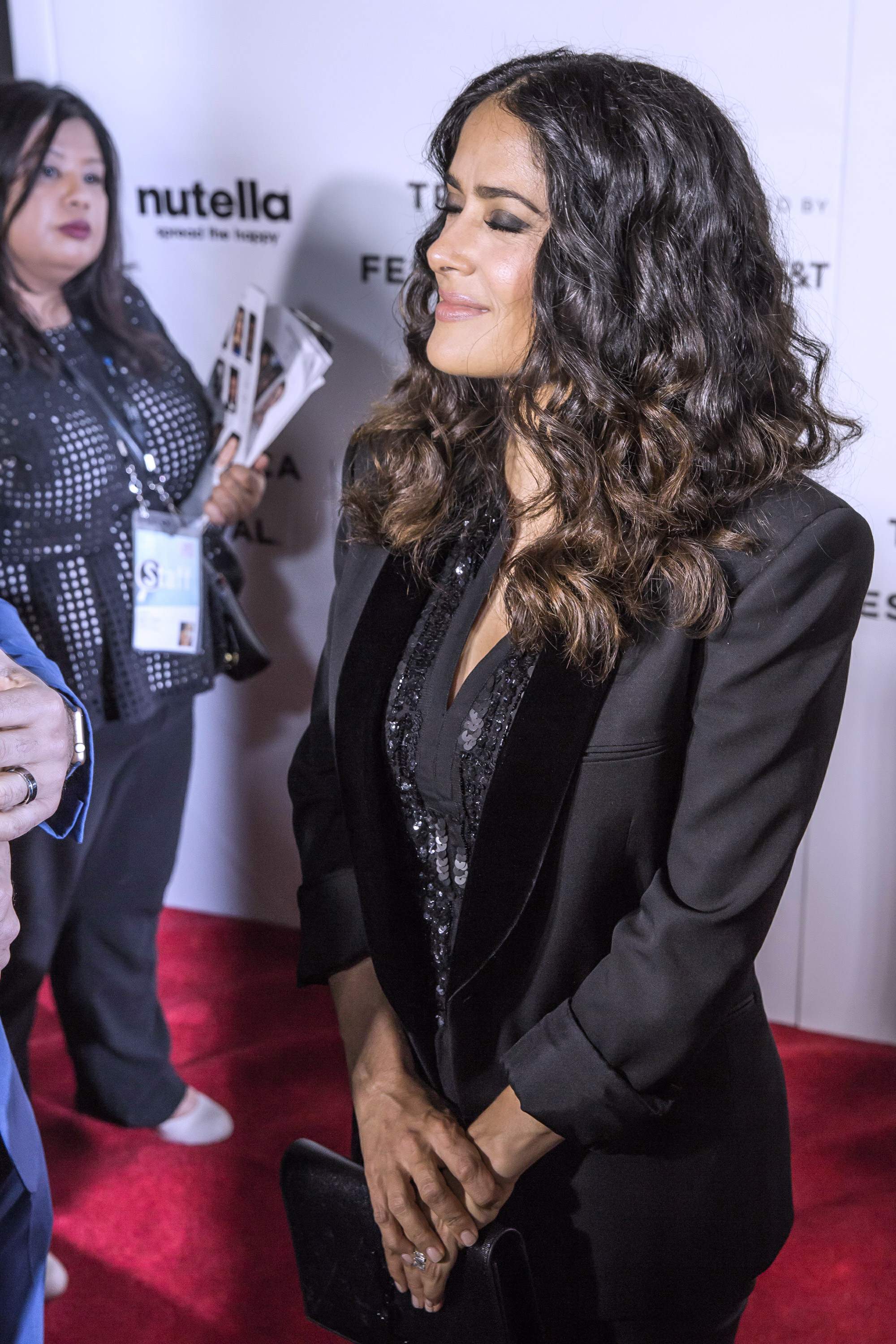 Salma Hayek attends Tribeca Shorts Group Therapy