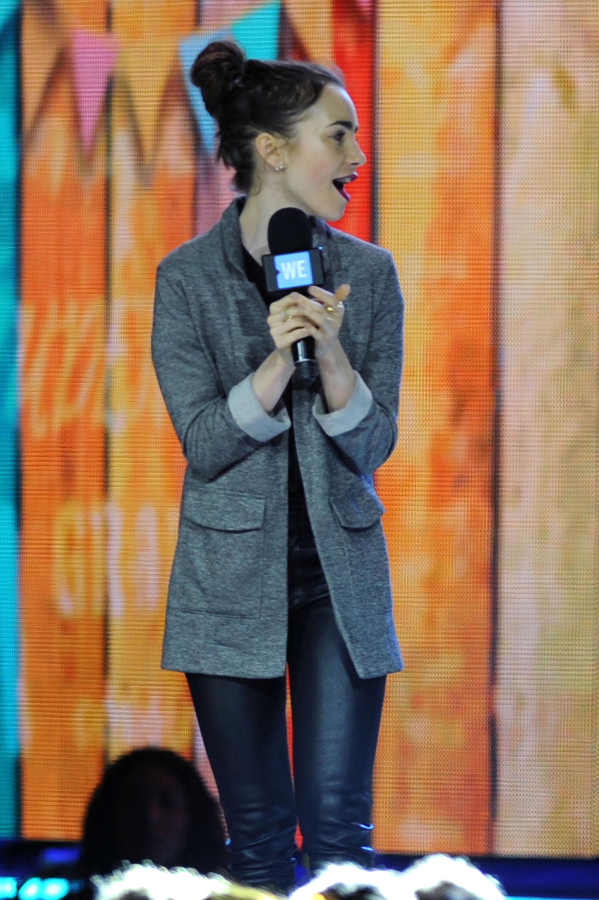 Lily Collins attends WE Day