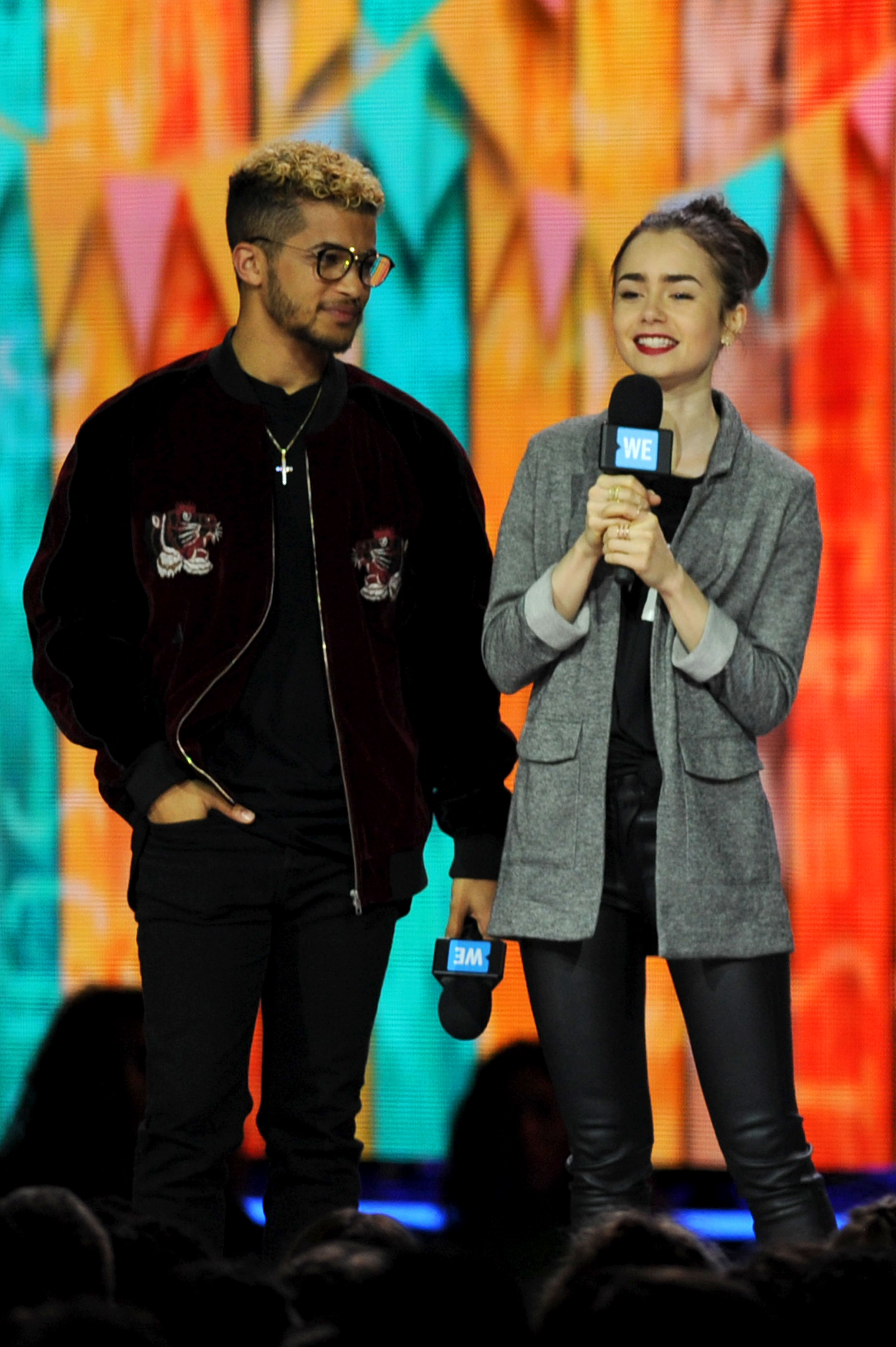 Lily Collins attends WE Day