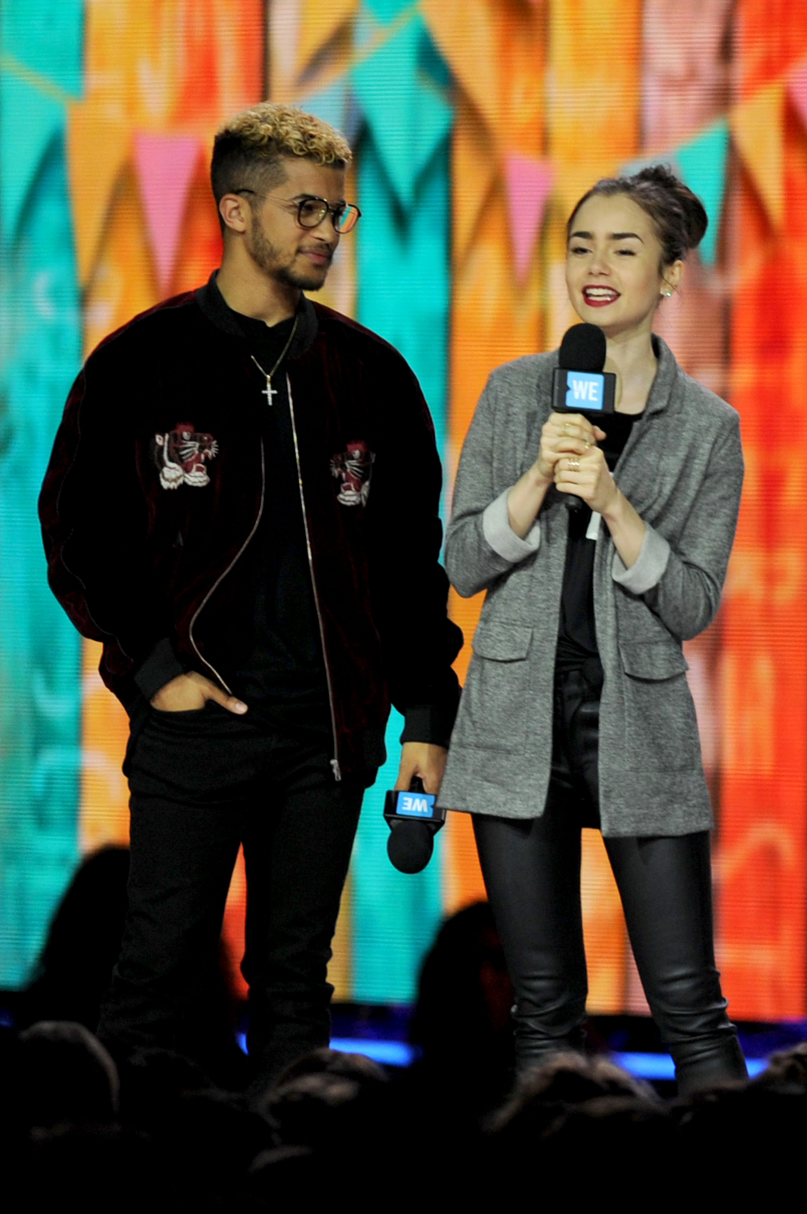 Lily Collins attends WE Day