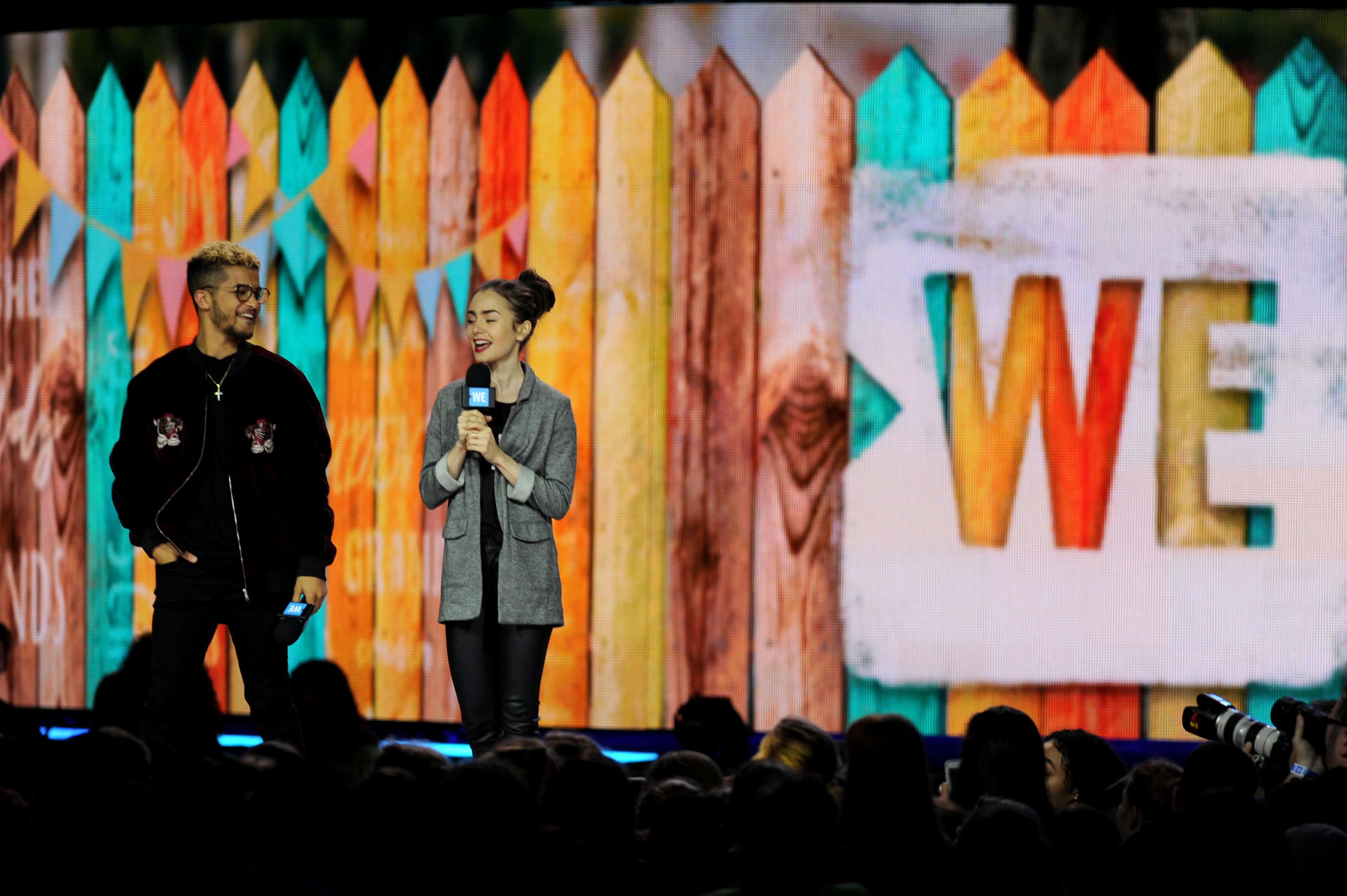 Lily Collins attends WE Day