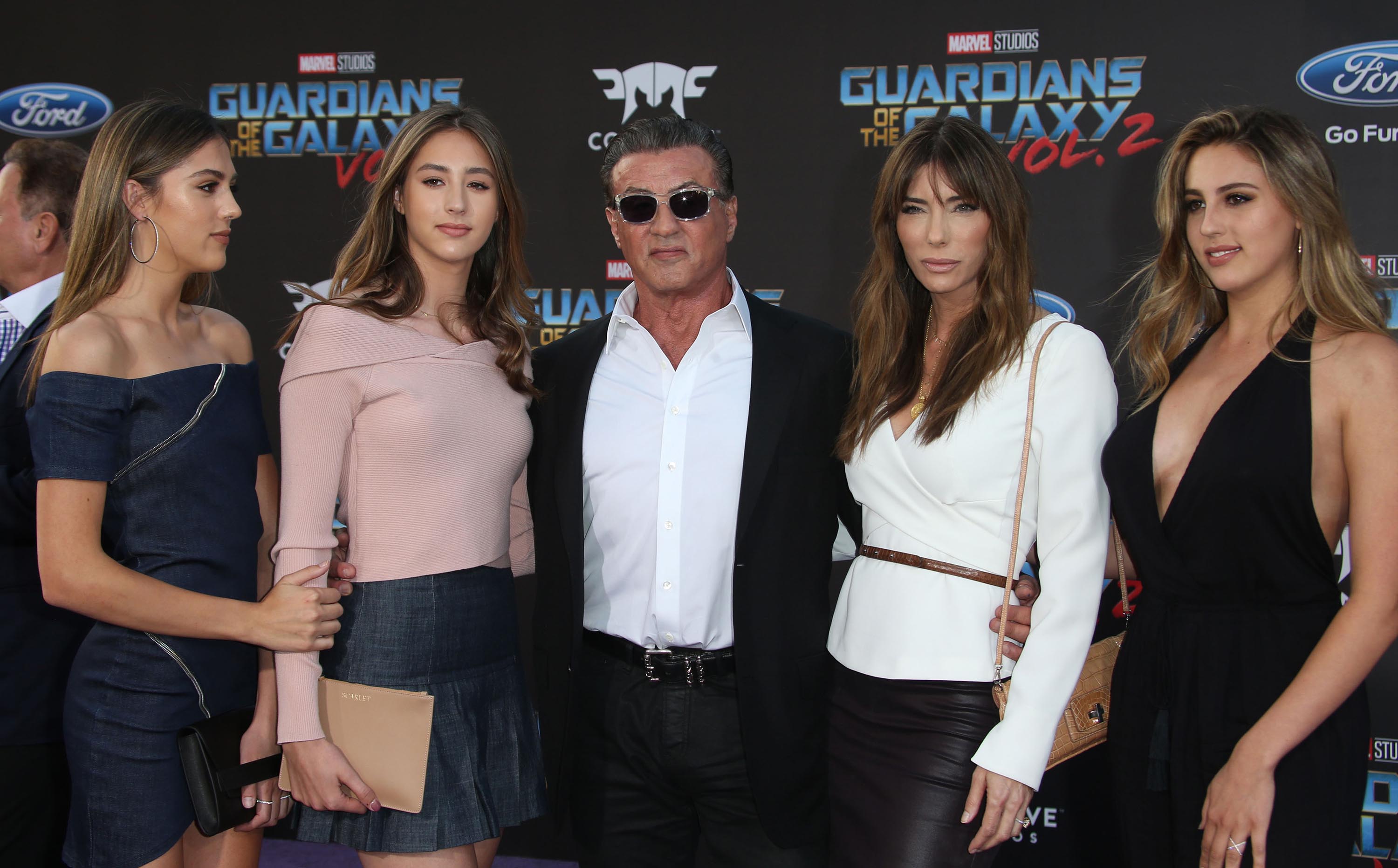 Sistine Stallone & Sophia Stallone attend Guardians of the Galaxy