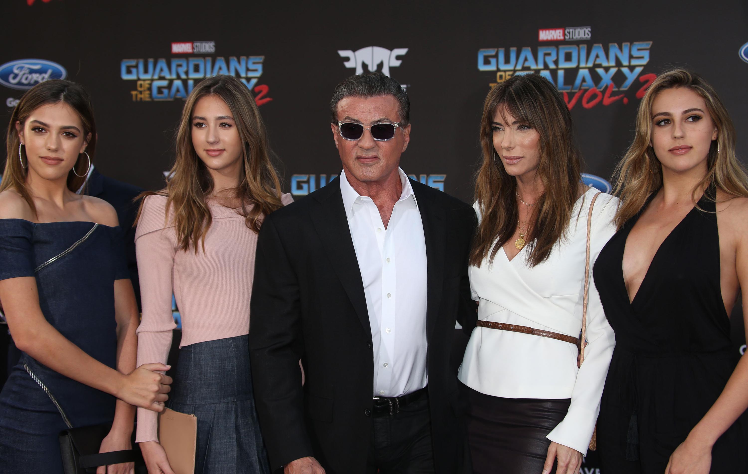 Sistine Stallone & Sophia Stallone attend Guardians of the Galaxy