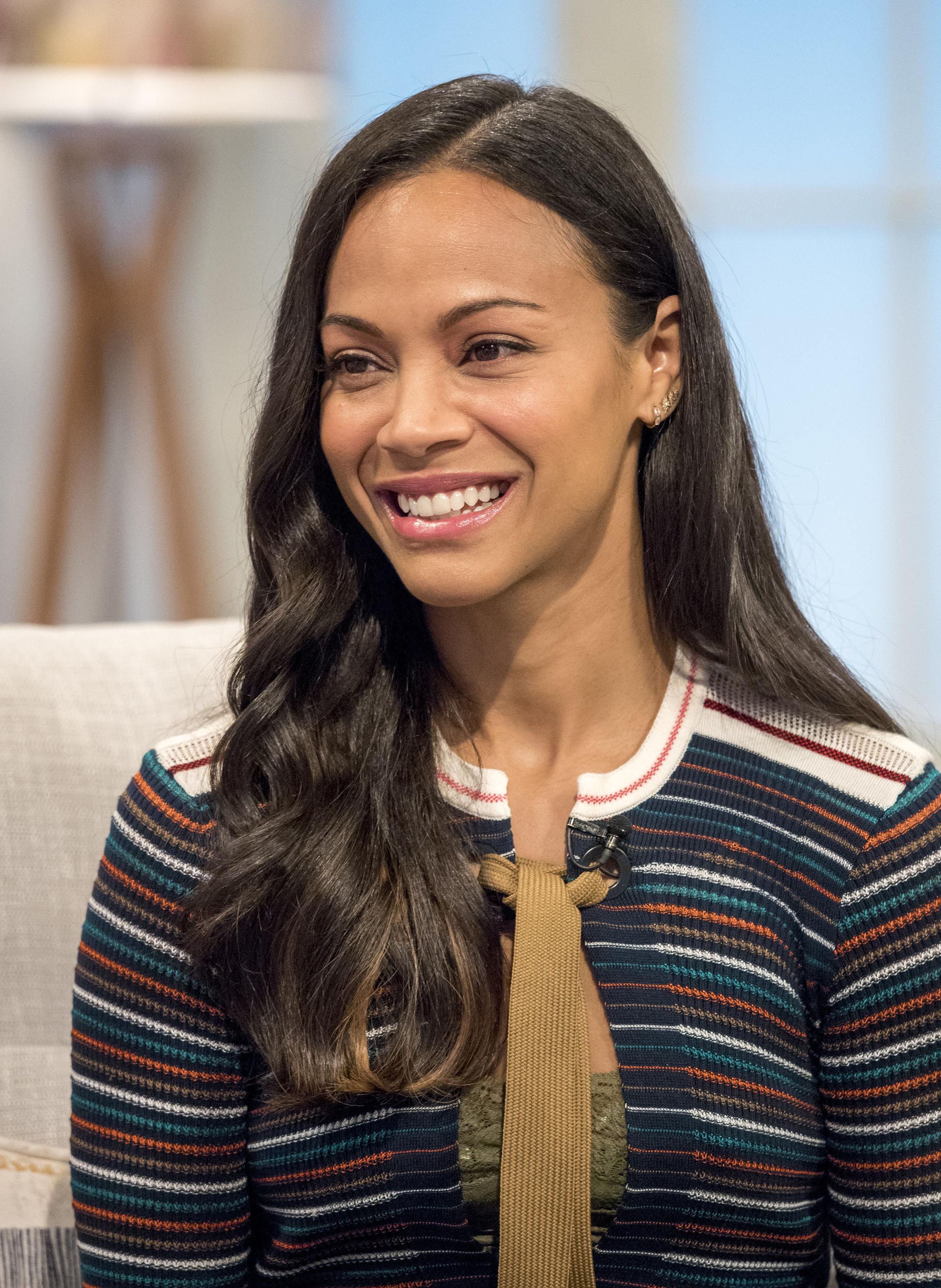 Zoe Saldana at Lorraine TV show