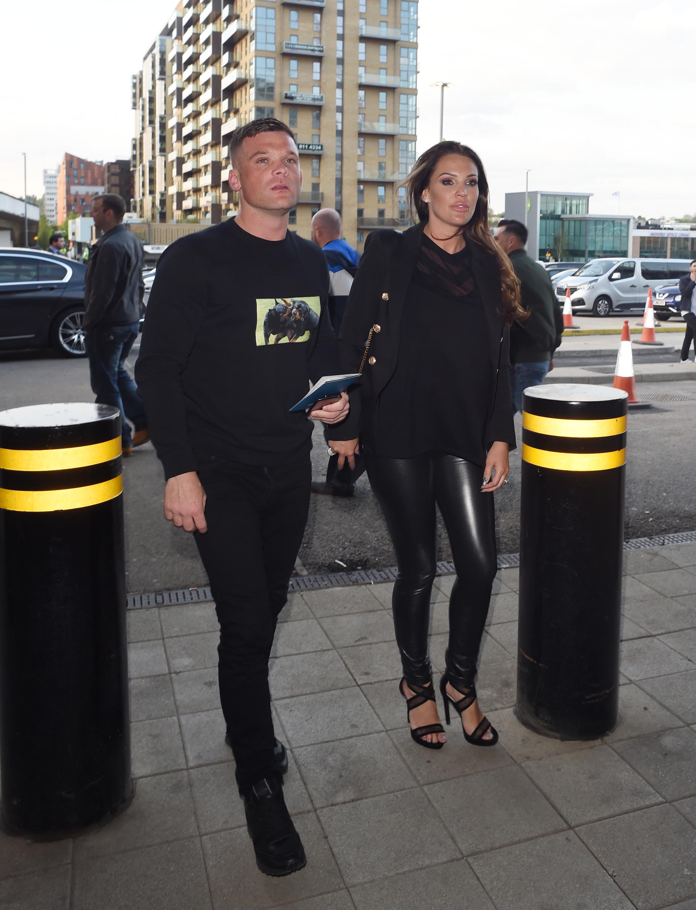 Danielle Lloyd at Wembley Stadium for the Anthony Joshua fight