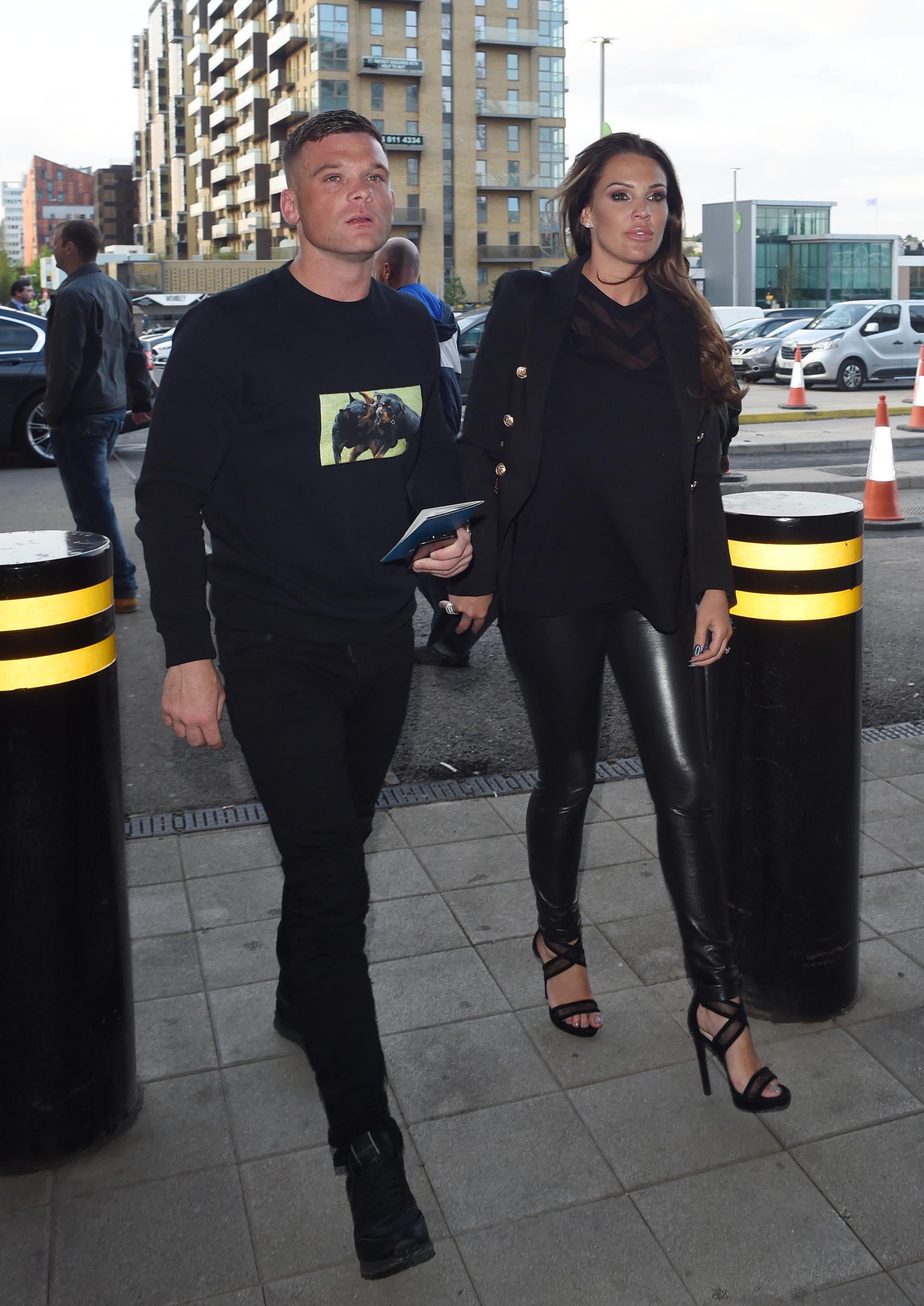 Danielle Lloyd at Wembley Stadium for the Anthony Joshua fight