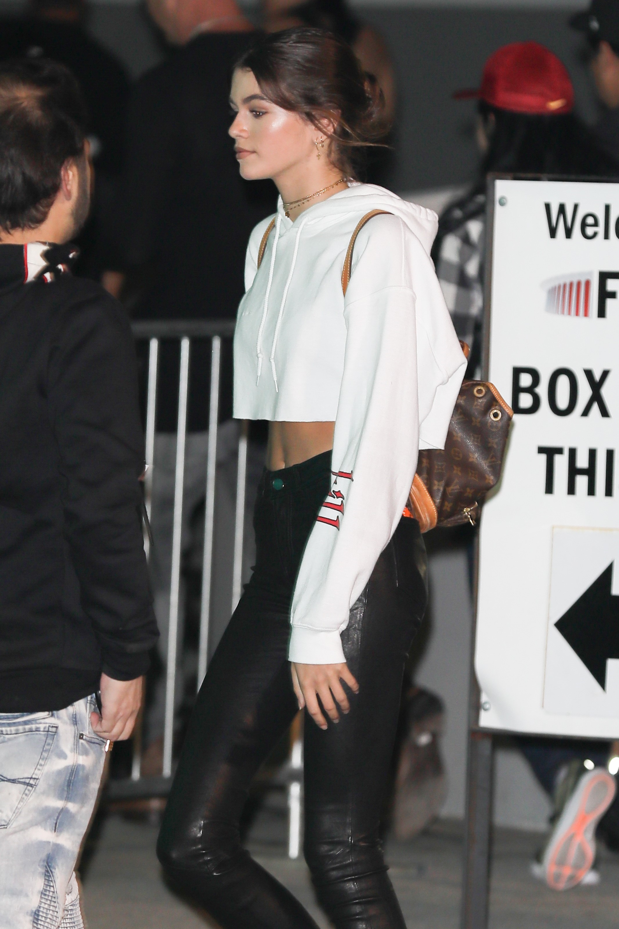 Kaia Gerber arriving at The Forum