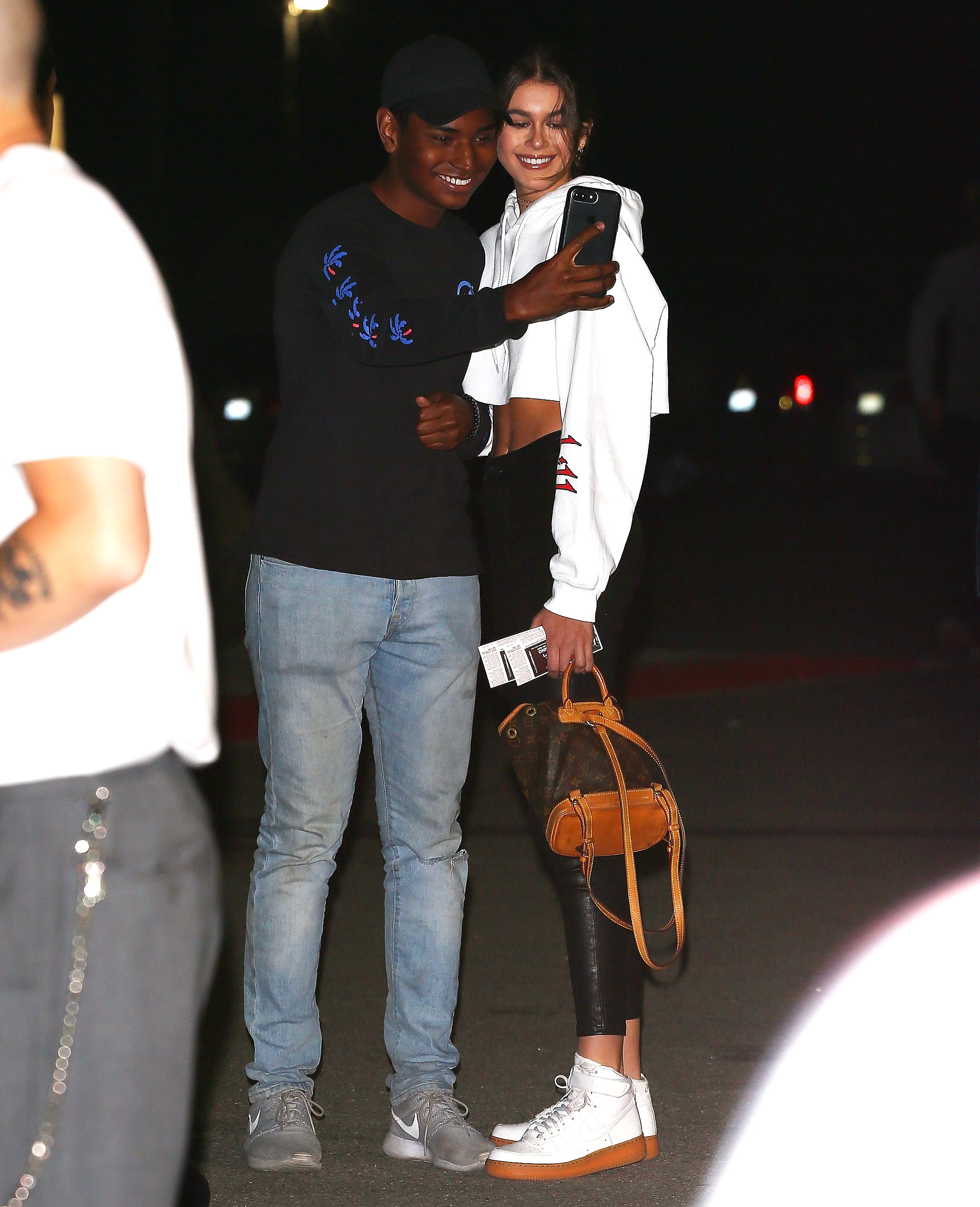 Kaia Gerber arriving at The Forum