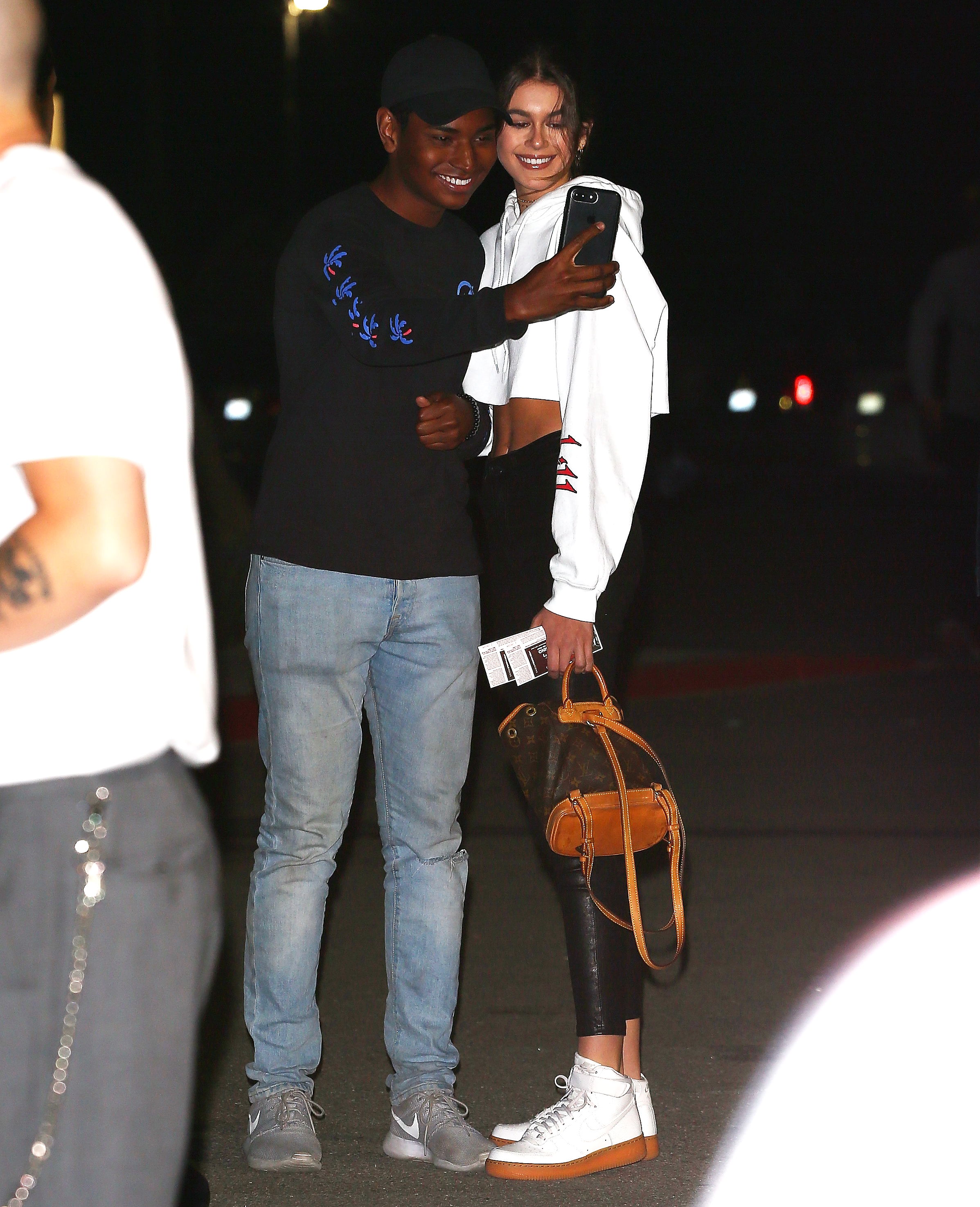 Kaia Gerber arriving at The Forum