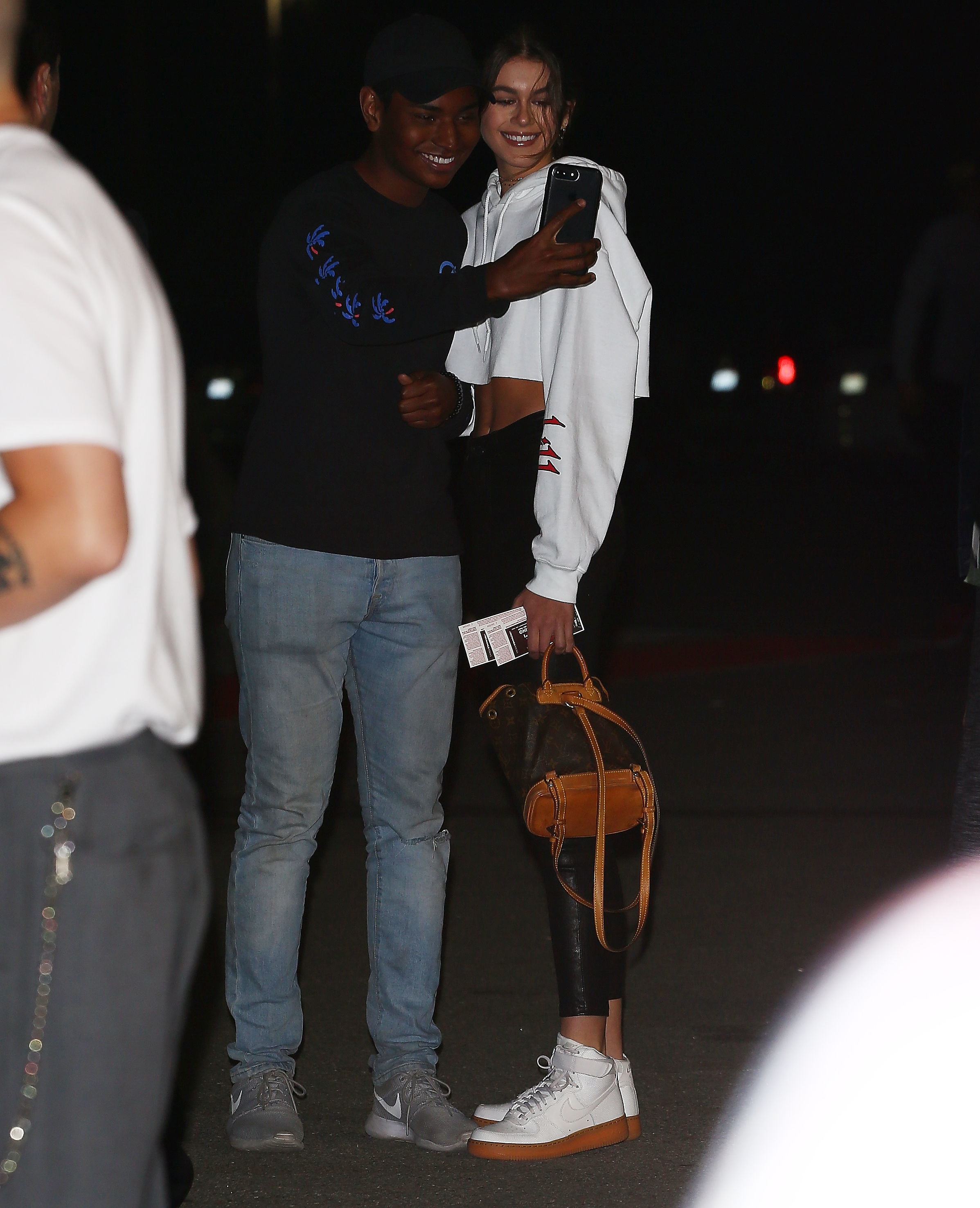 Kaia Gerber arriving at The Forum