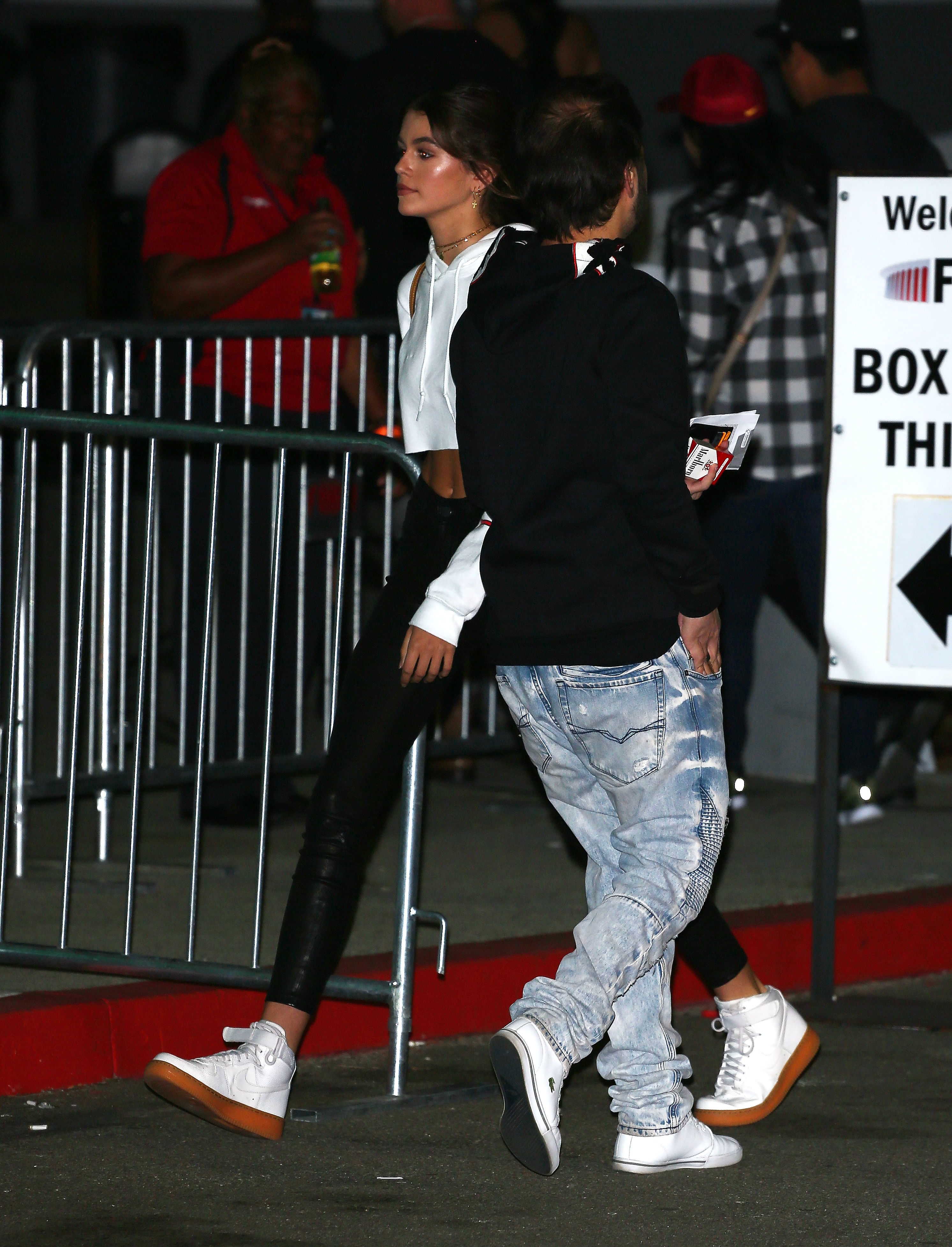 Kaia Gerber arriving at The Forum