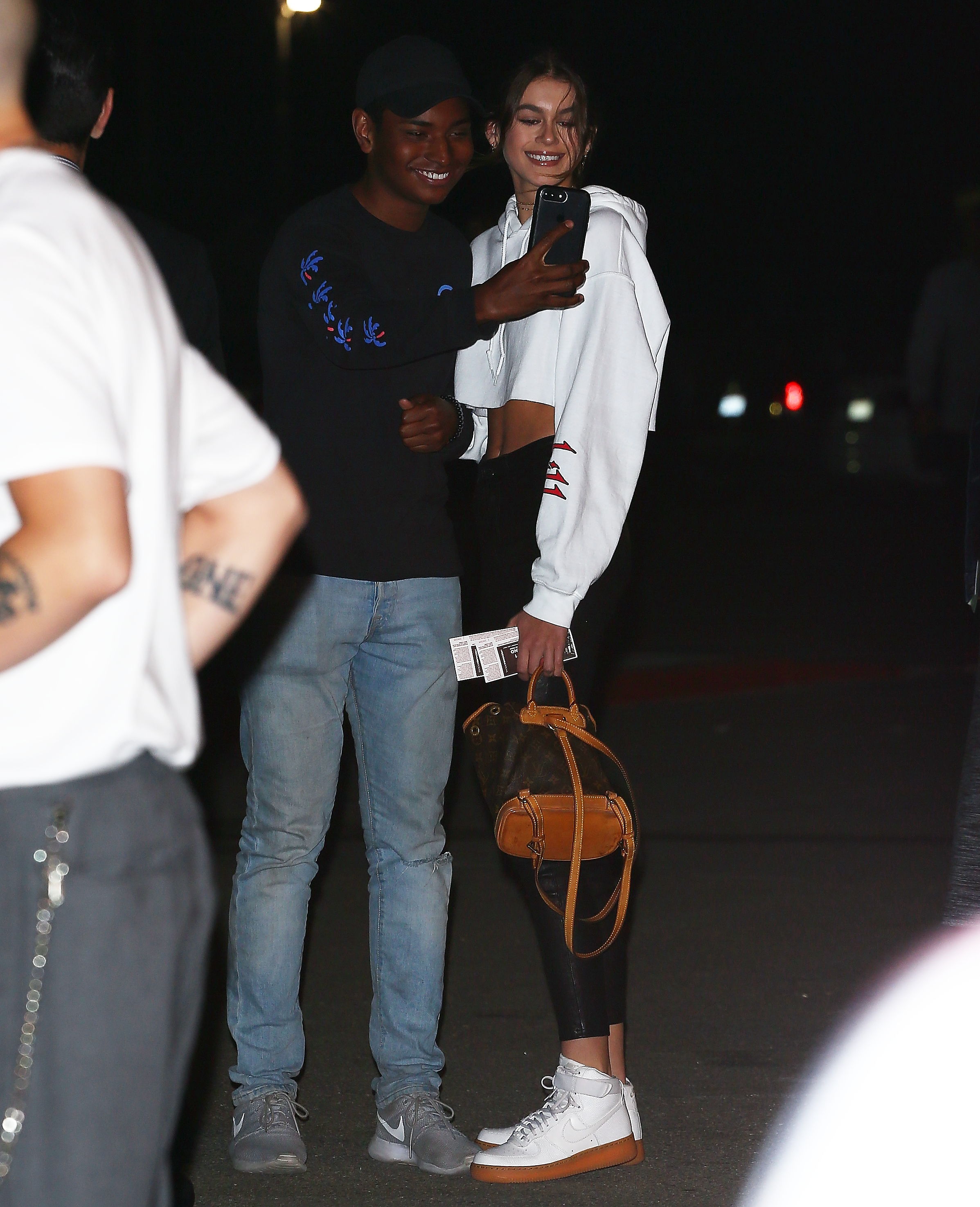 Kaia Gerber arriving at The Forum