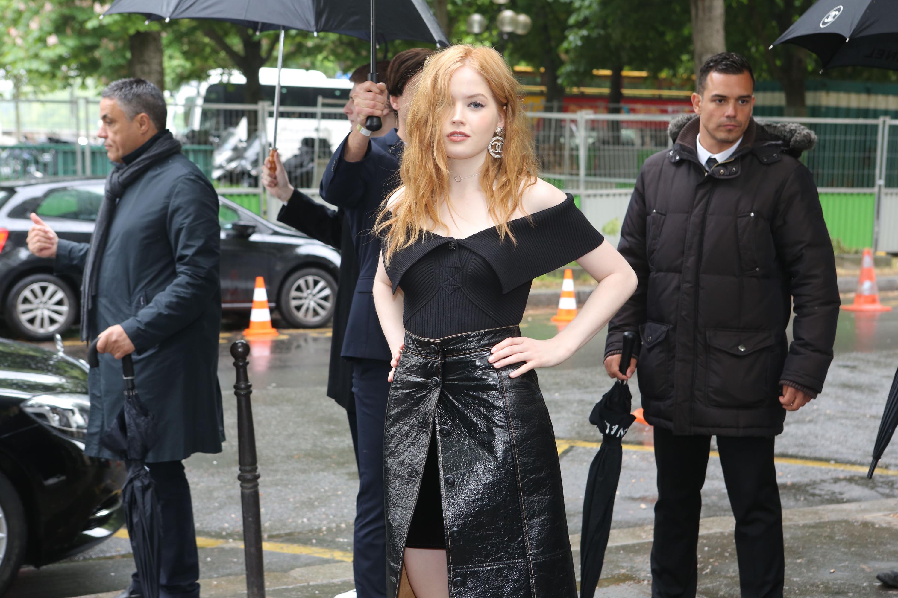 Ellie Bamber attends Chanel Cruise Collection