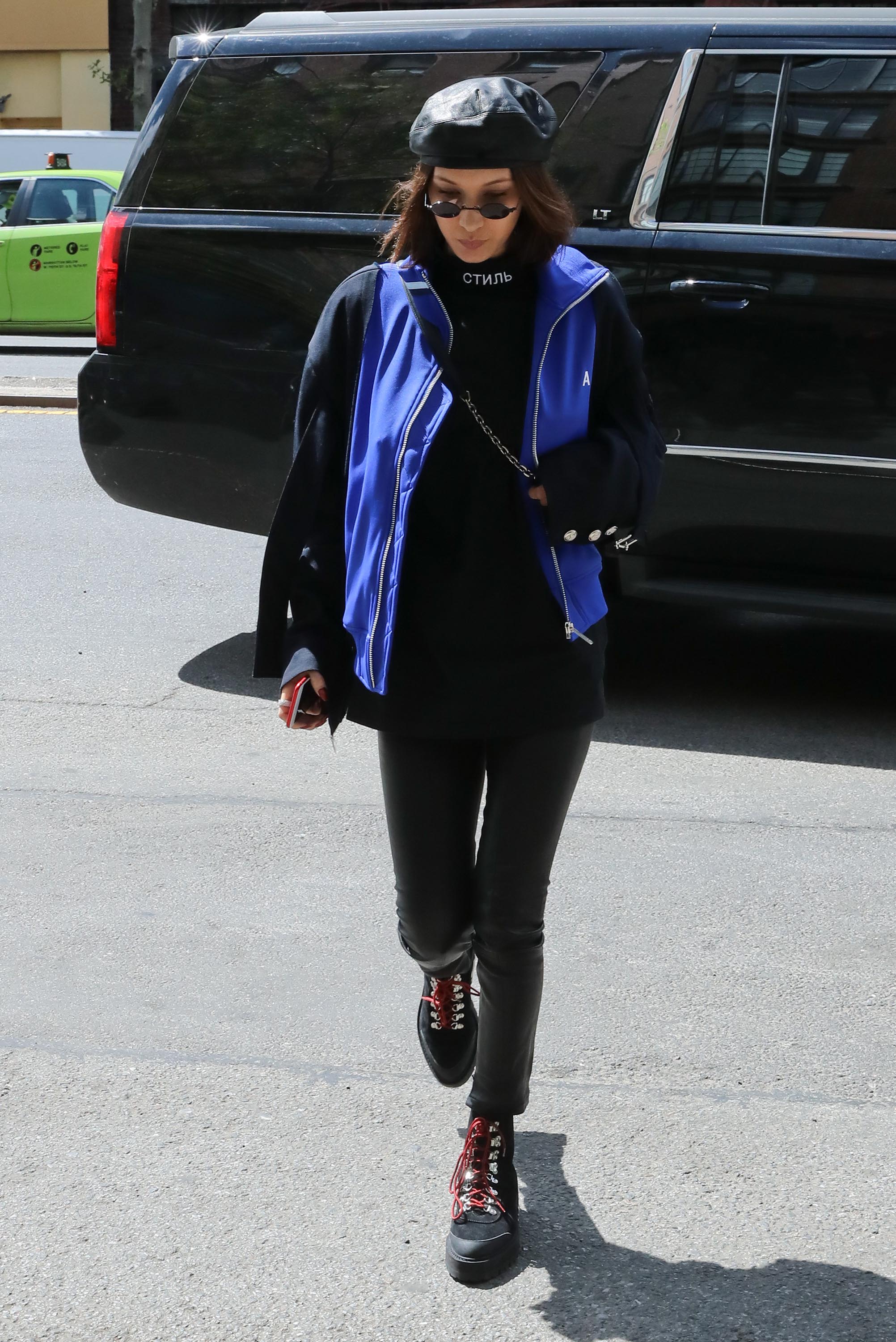 Bella Hadid at Bowery hotel in New York