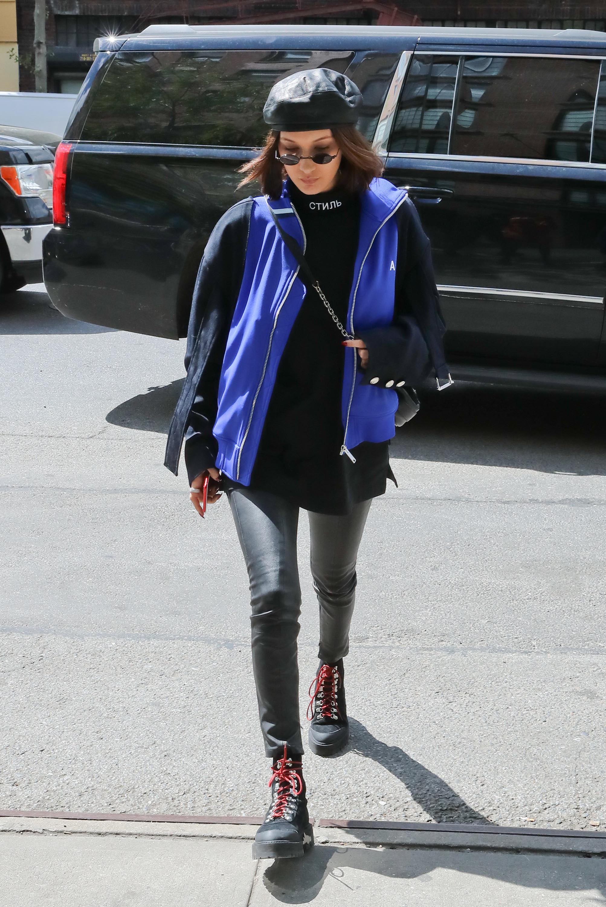 Bella Hadid at Bowery hotel in New York