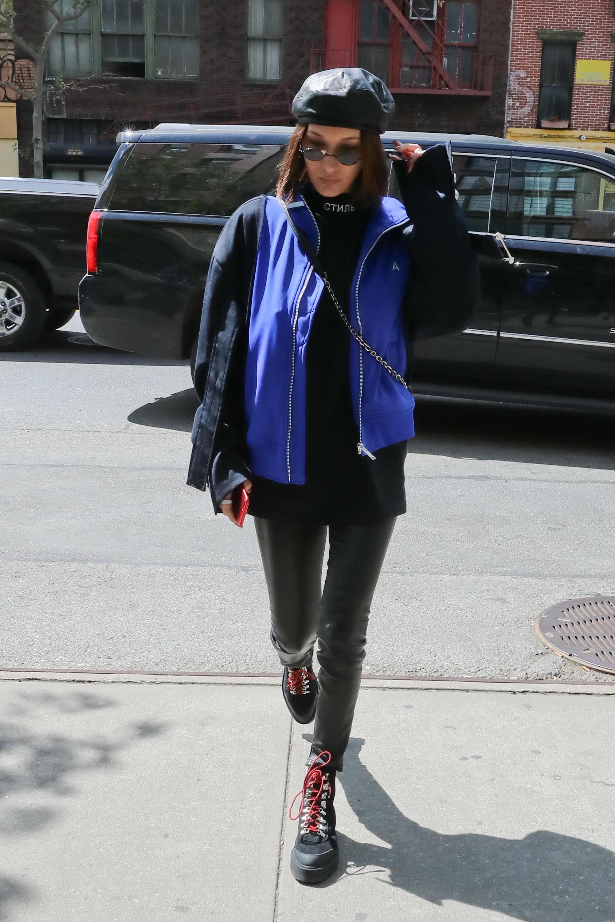 Bella Hadid at Bowery hotel in New York