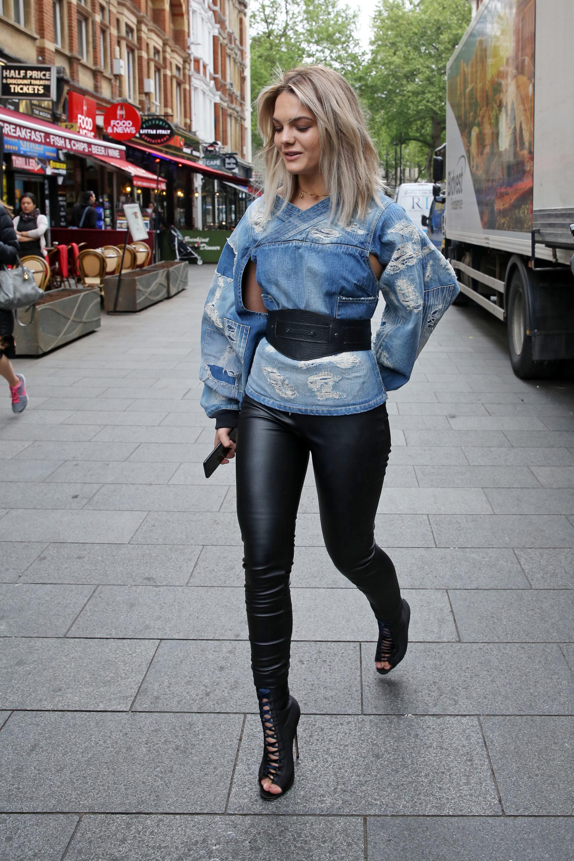 Louisa Johnson at BBC Radio 1 in London