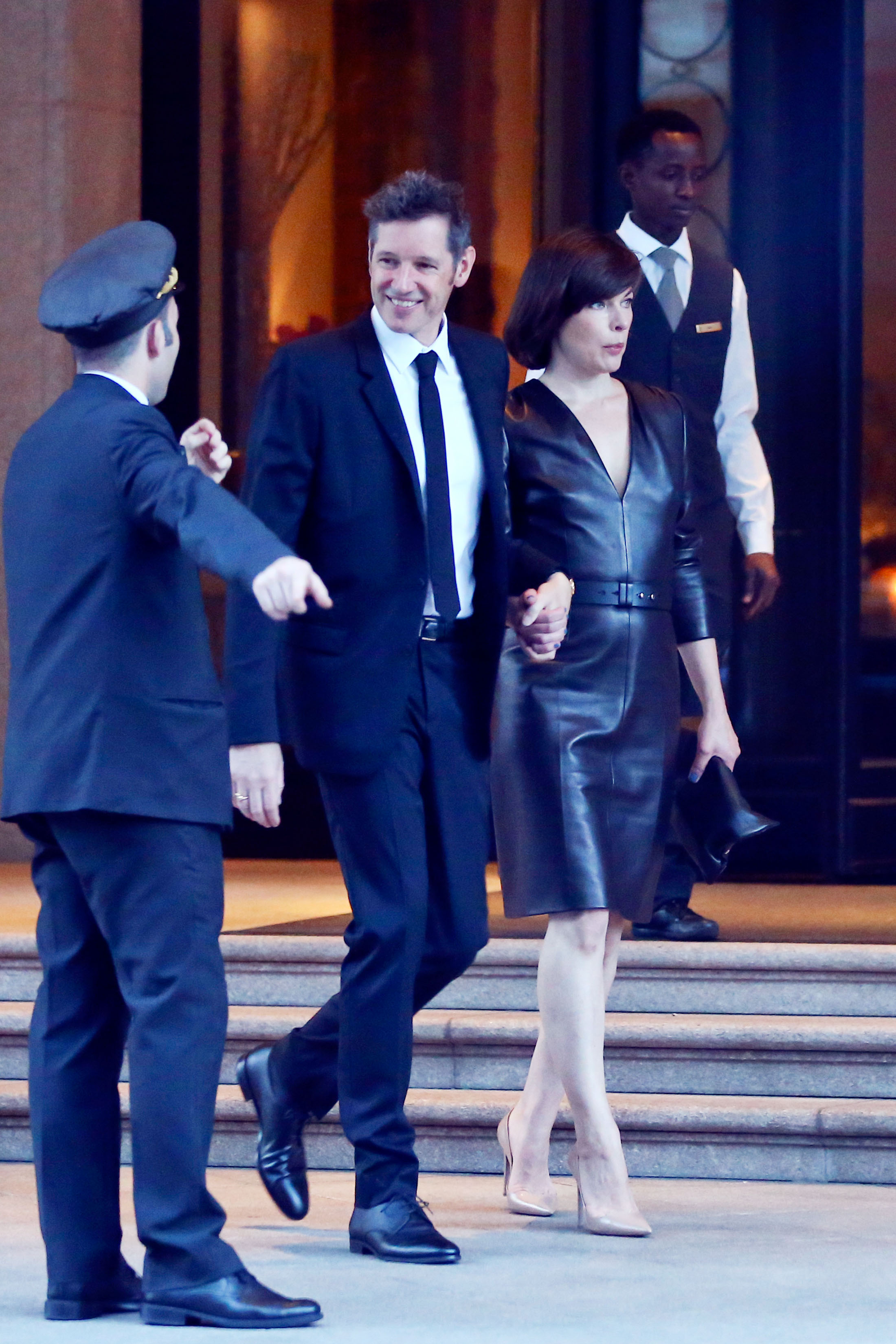 Milla Jovovich at her hotel in Milan