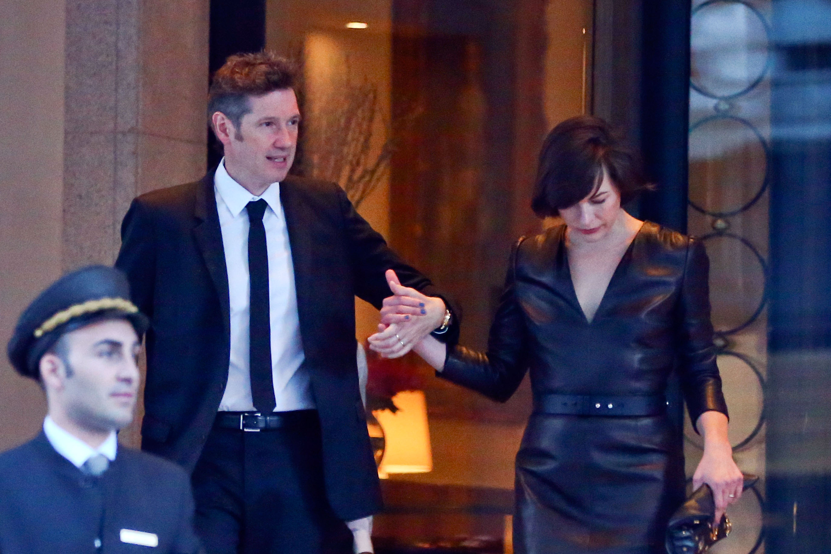 Milla Jovovich at her hotel in Milan