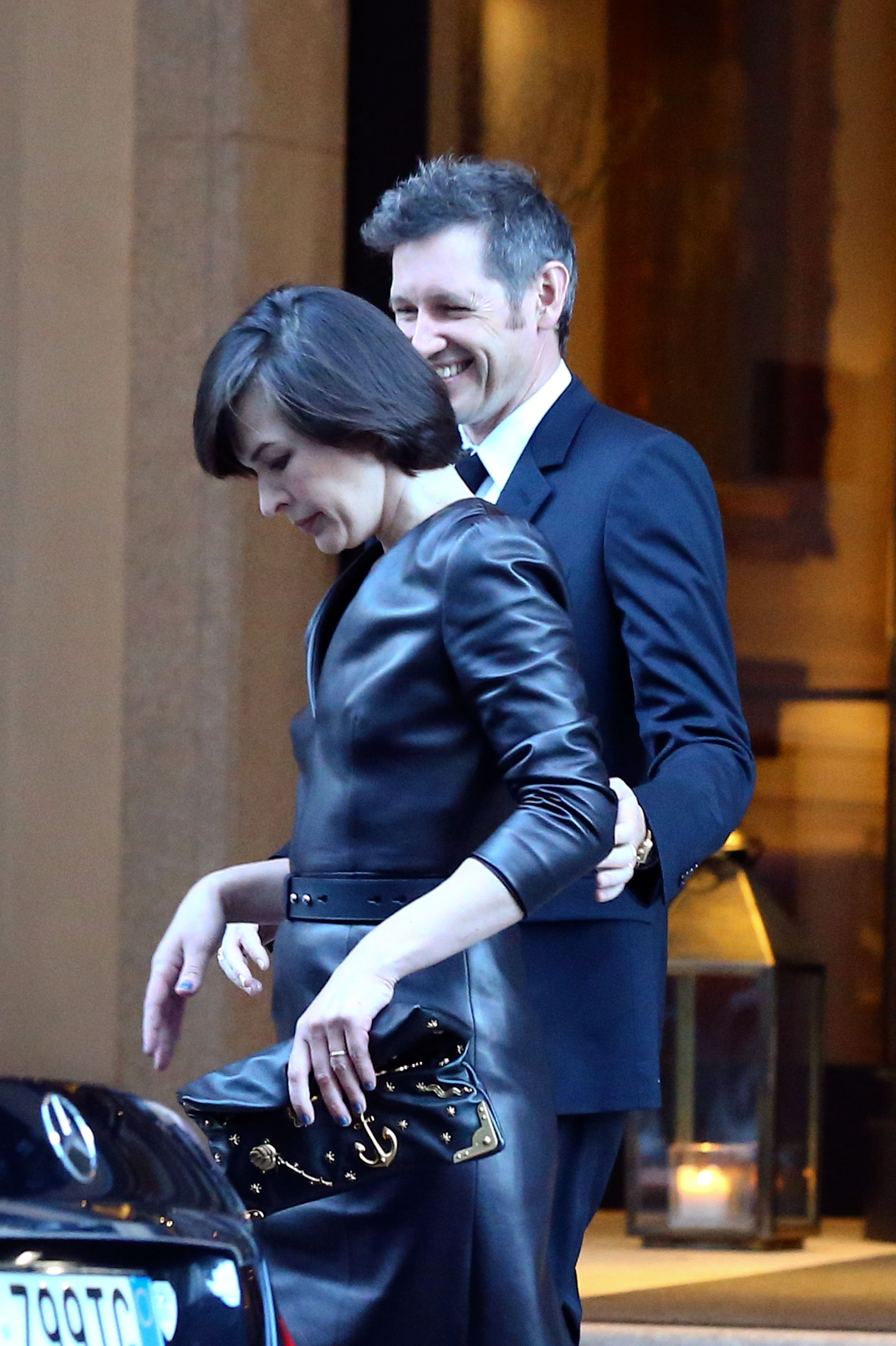 Milla Jovovich at her hotel in Milan