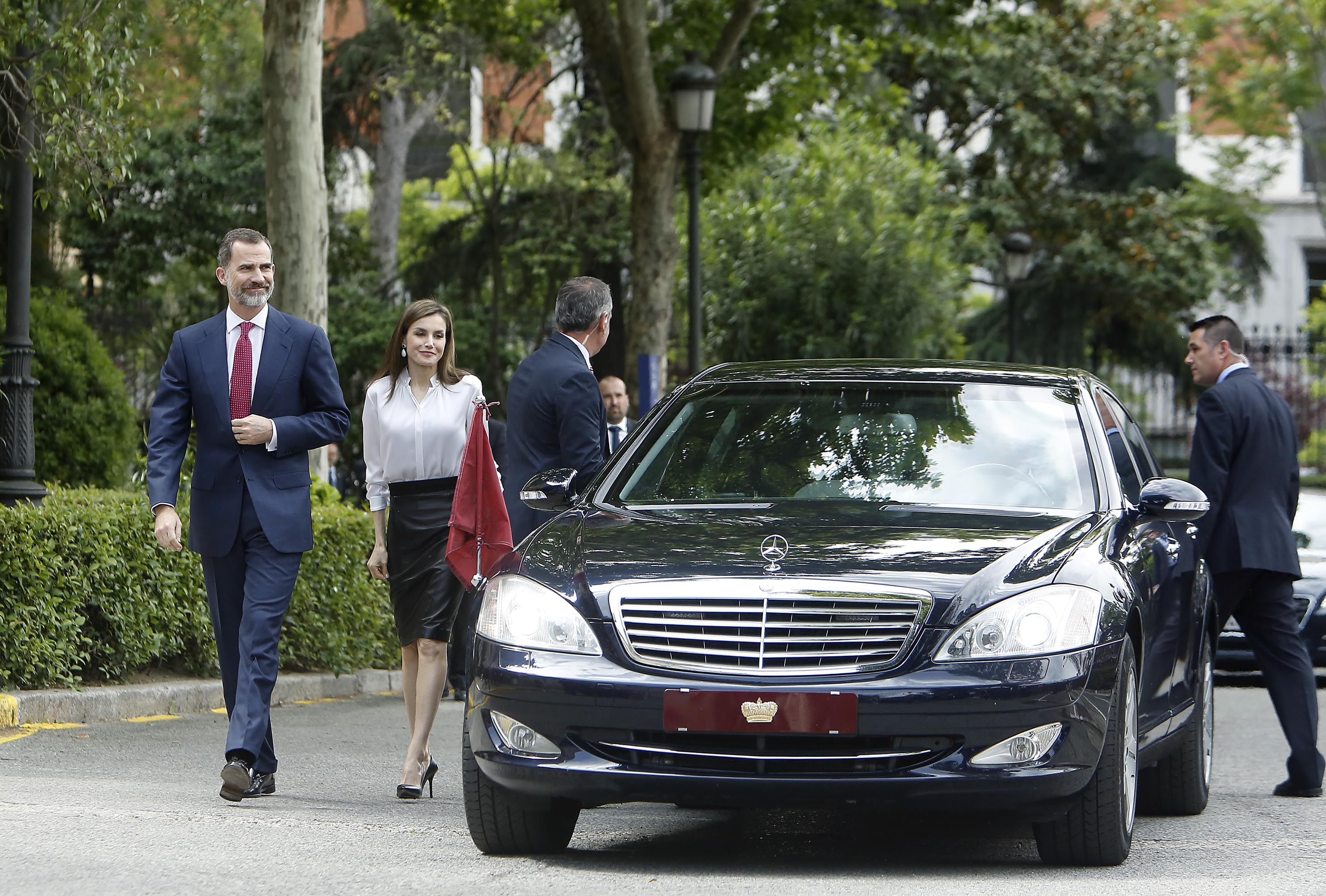 Queen Letizia of Spain at the opening exhibition of the National Library