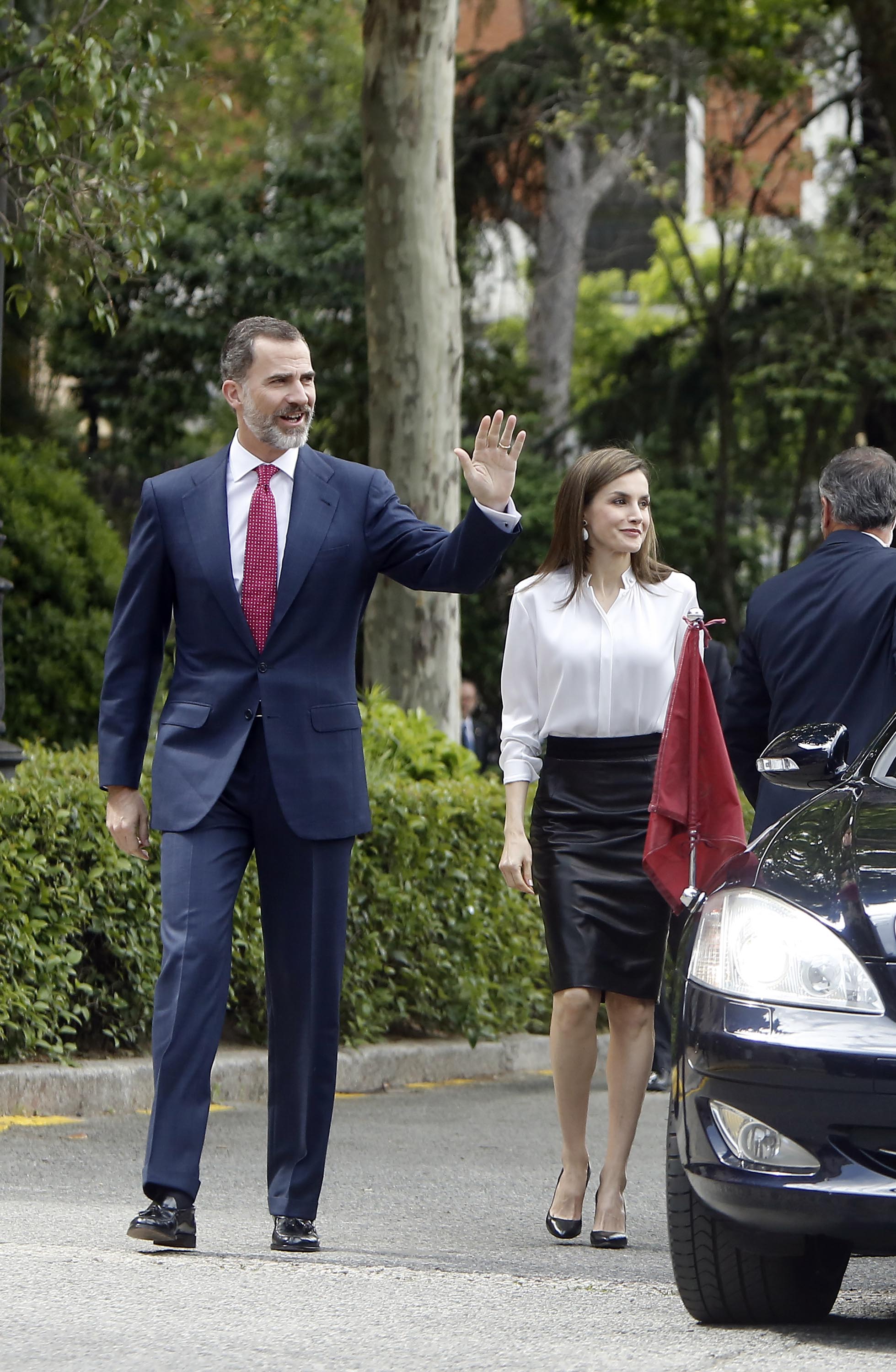 Queen Letizia of Spain at the opening exhibition of the National Library