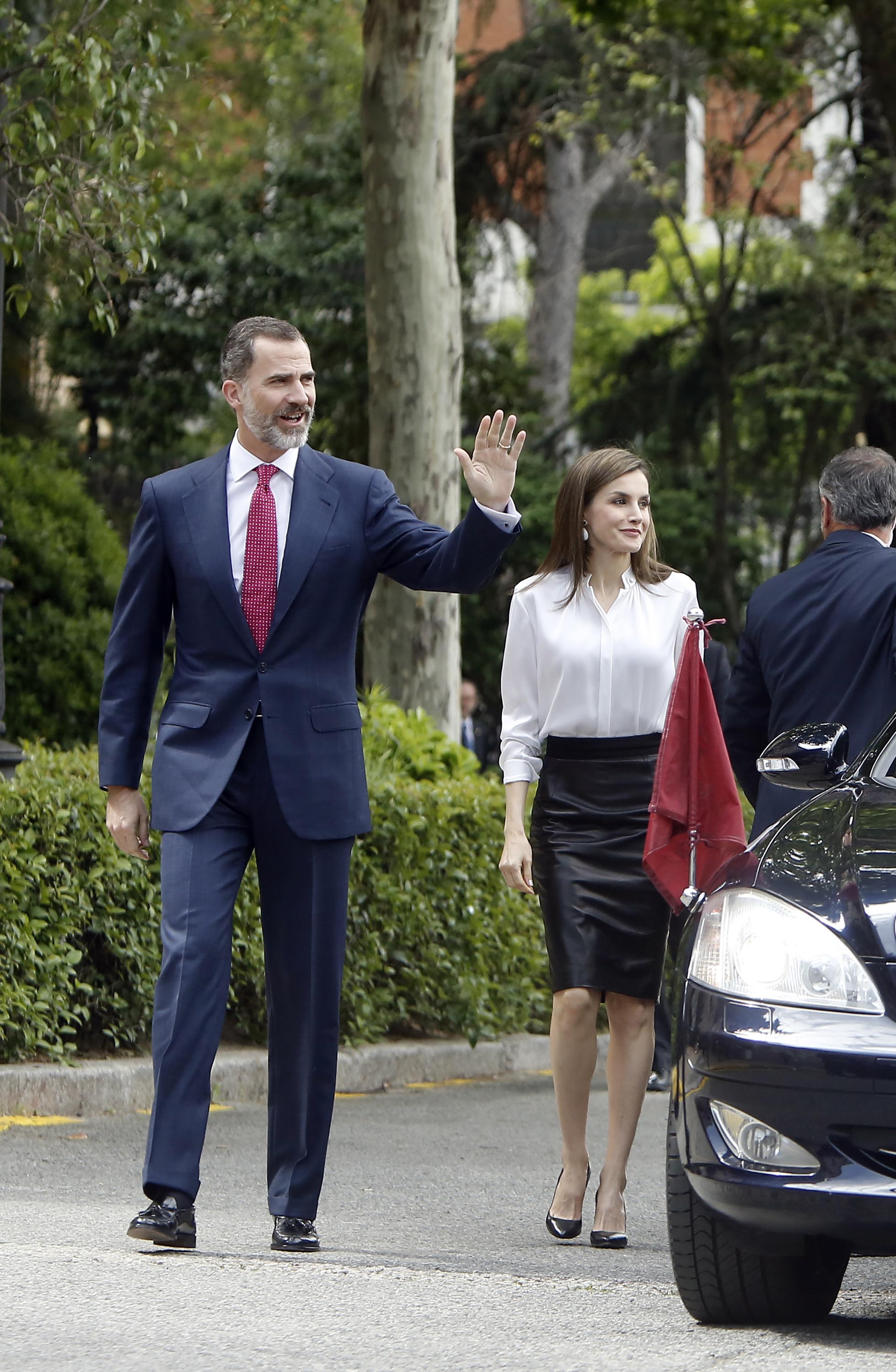 Queen Letizia of Spain at the opening exhibition of the National Library