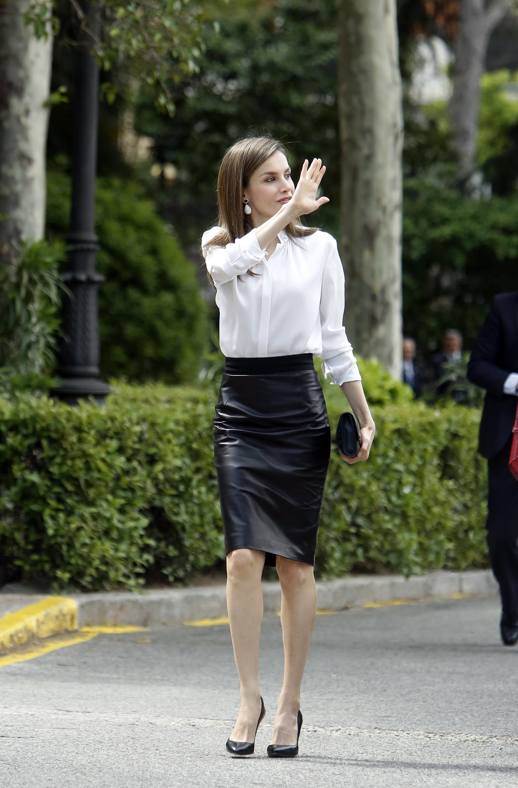 Queen Letizia of Spain at the opening exhibition of the National Library