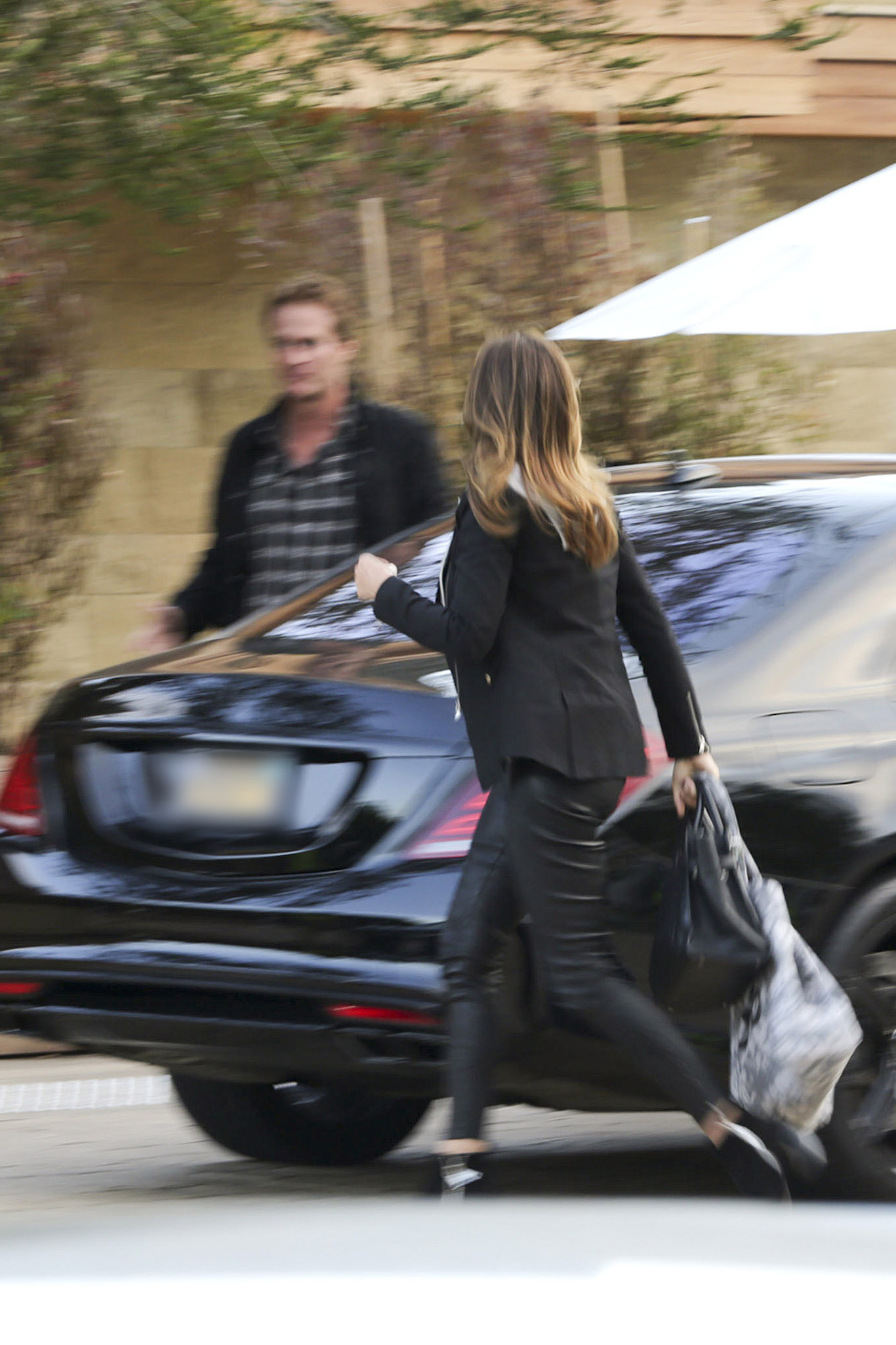 Cindy Crawford arriving at the Soho House Little Beach House