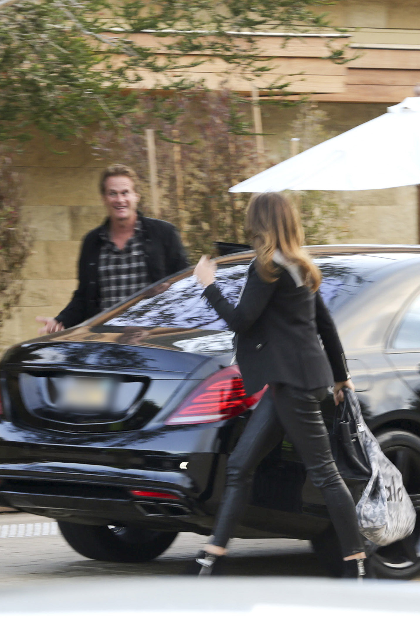 Cindy Crawford arriving at the Soho House Little Beach House