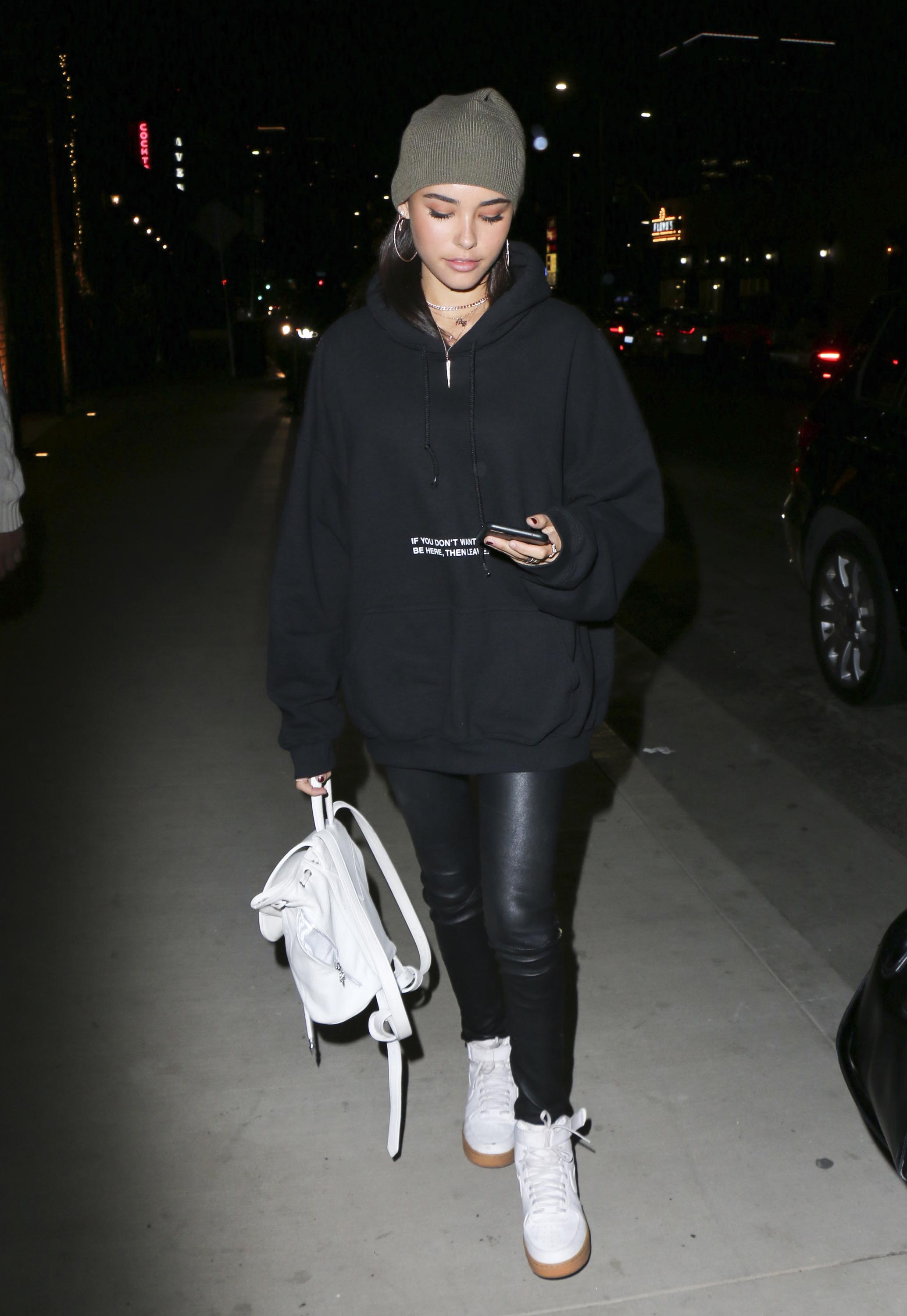 Madison Beer arrives at Tao nightclub