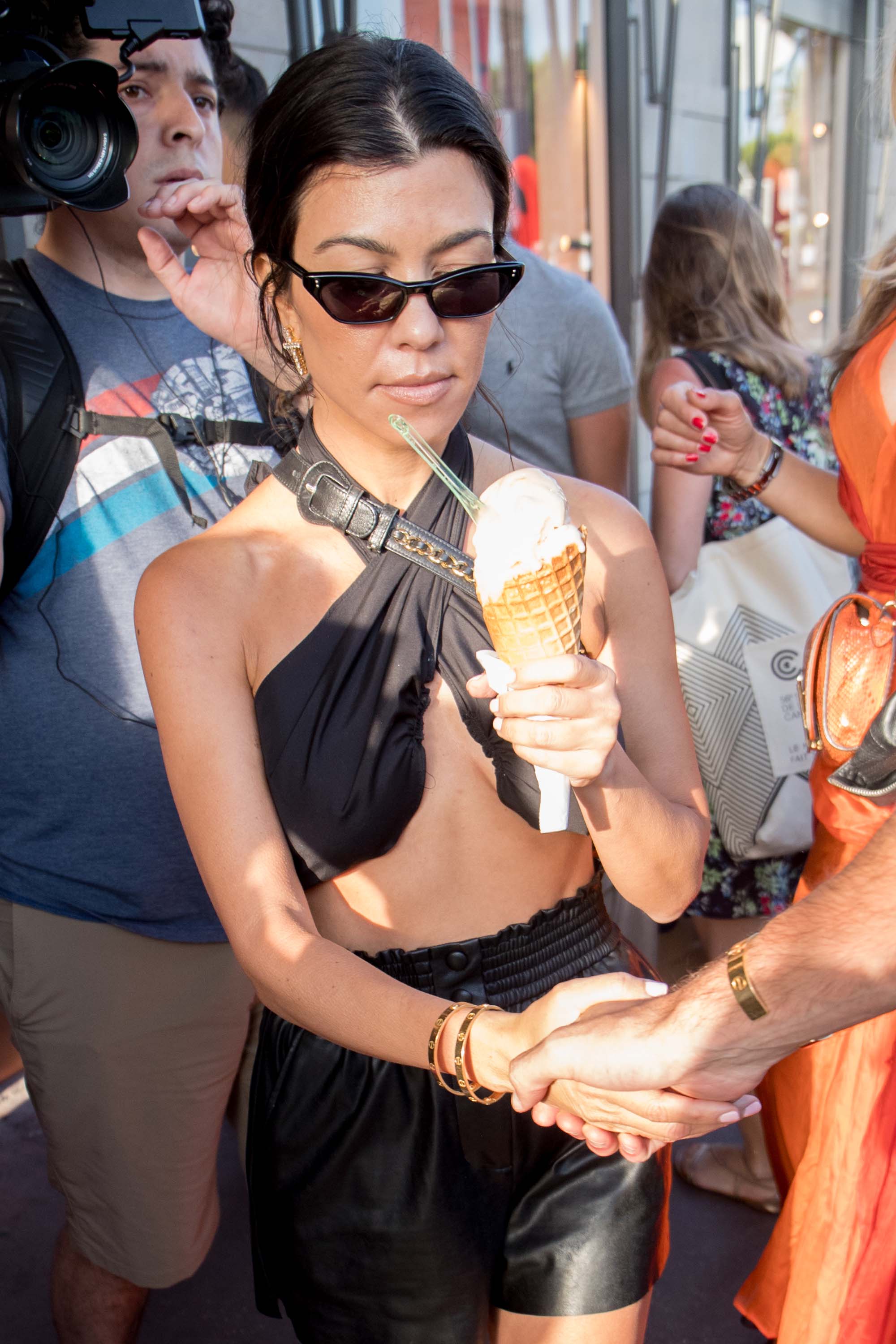 Kourtney Kardashian getting ice cream in Cannes