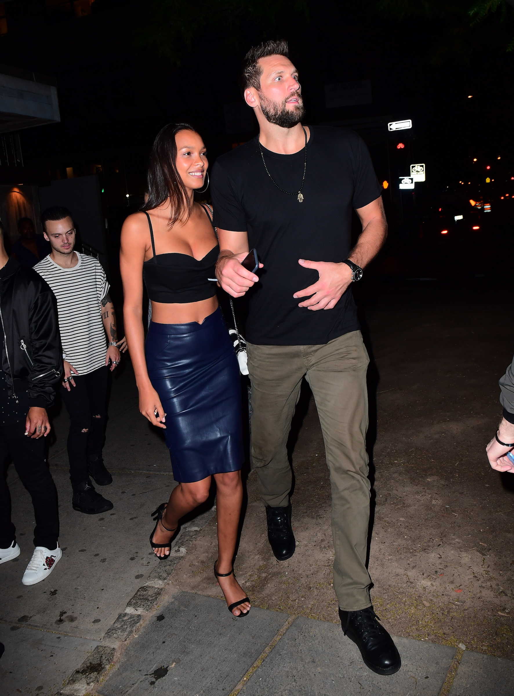 Lais Ribeiro leaving the Tao Restaurant