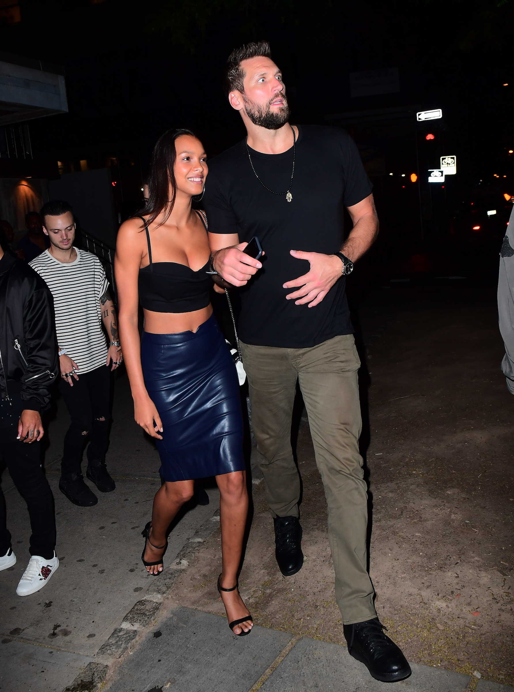 Lais Ribeiro leaving the Tao Restaurant