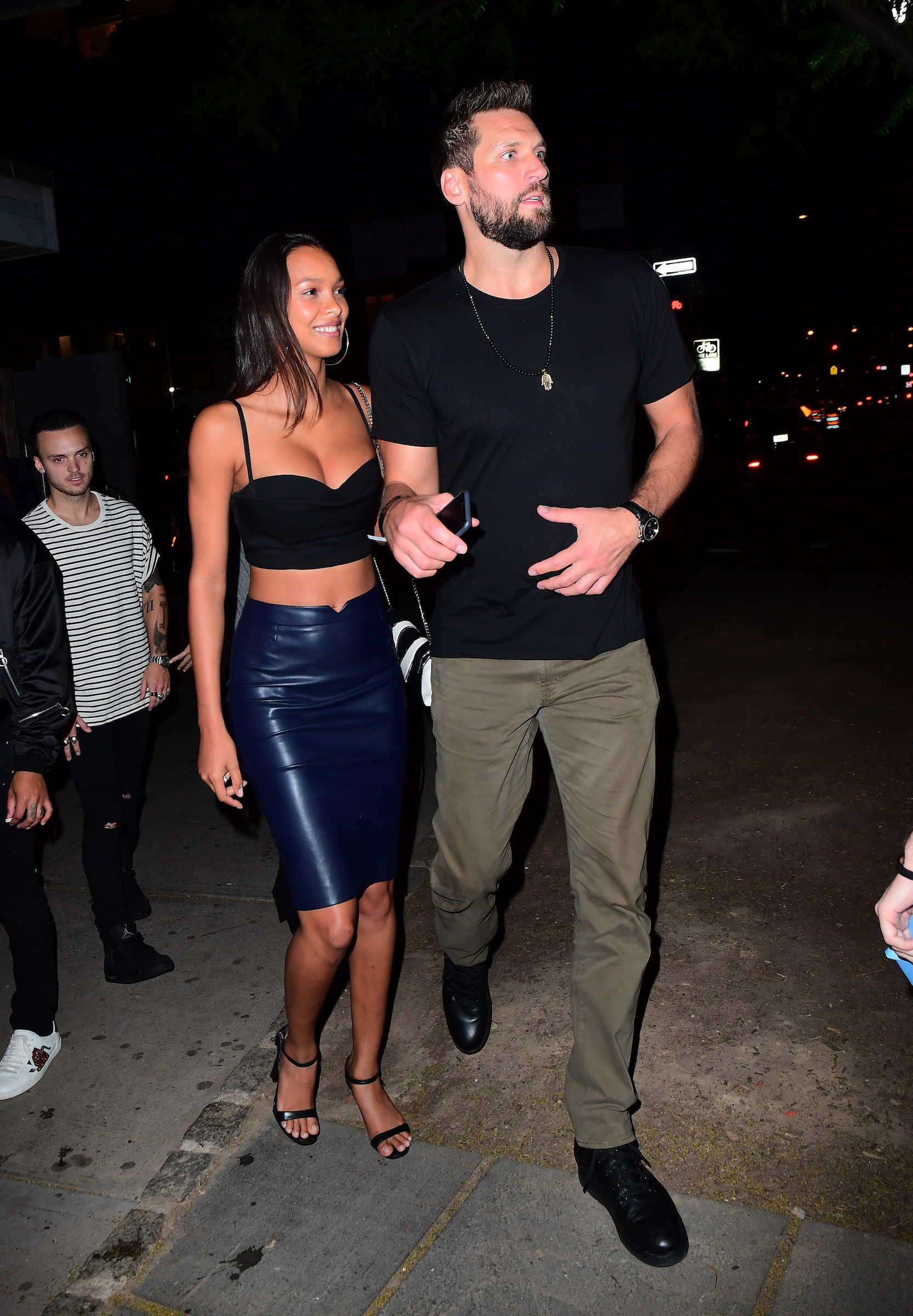 Lais Ribeiro leaving the Tao Restaurant