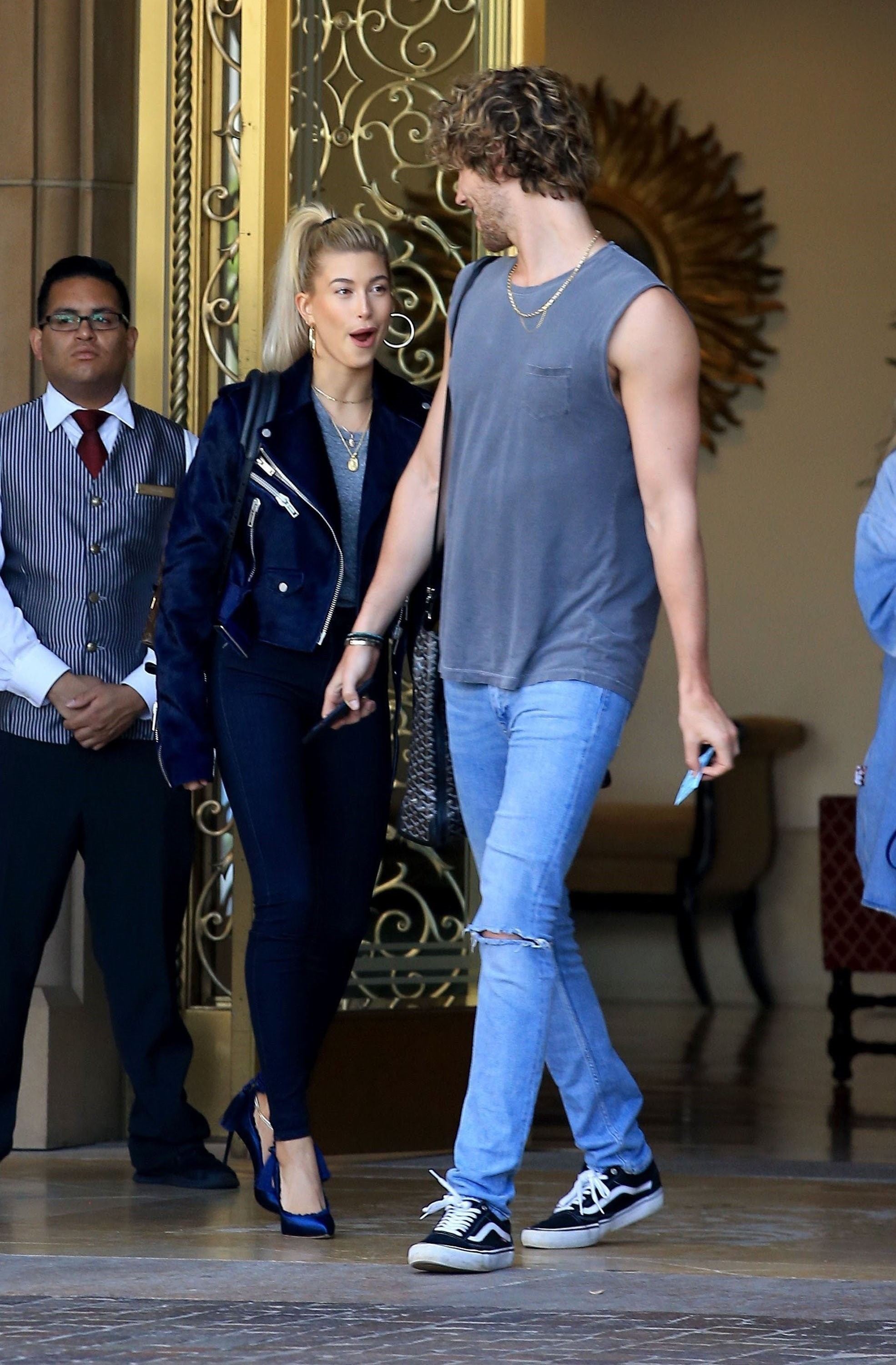 Hailey Baldwin checks out of the Montage Hotel