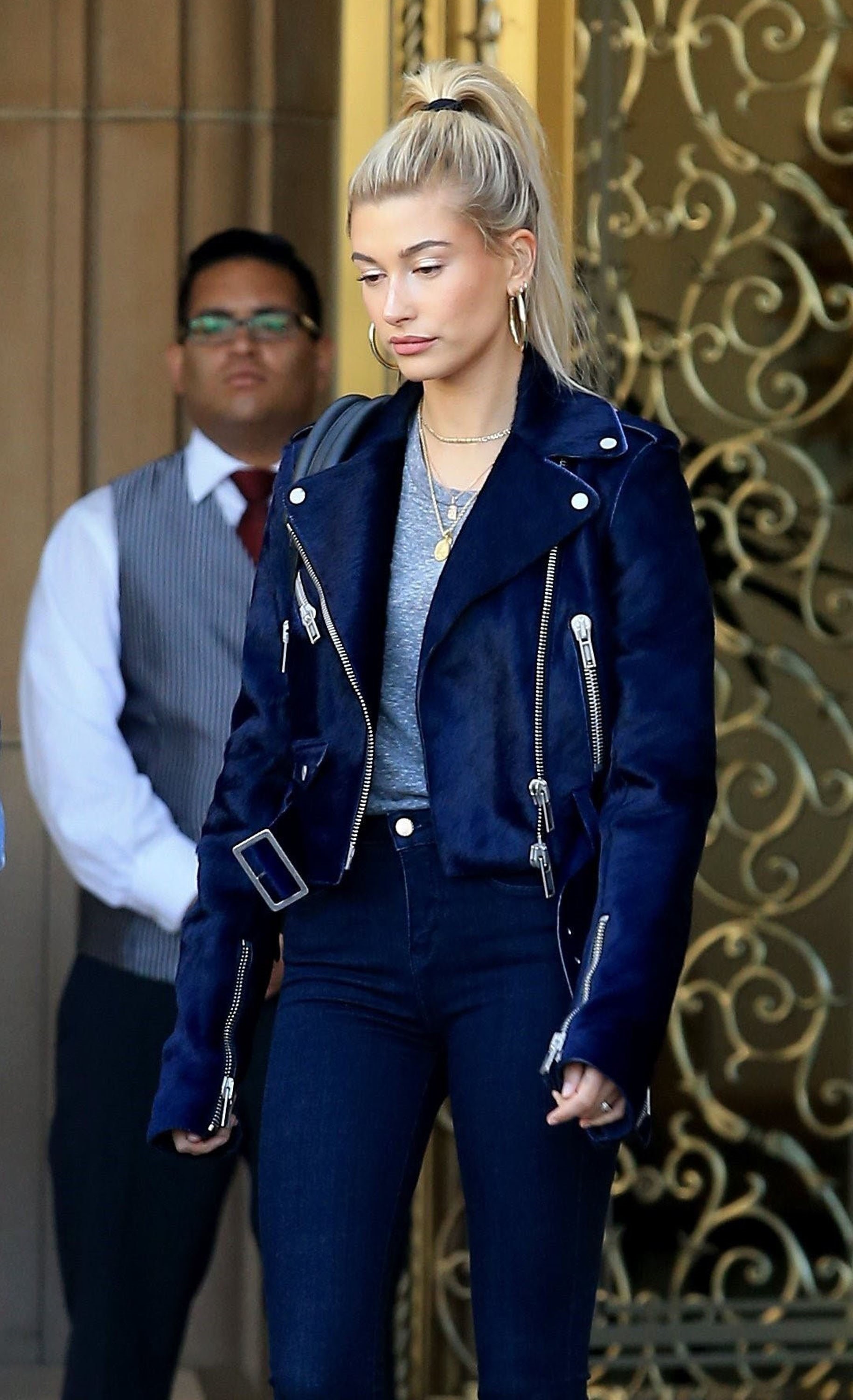 Hailey Baldwin checks out of the Montage Hotel