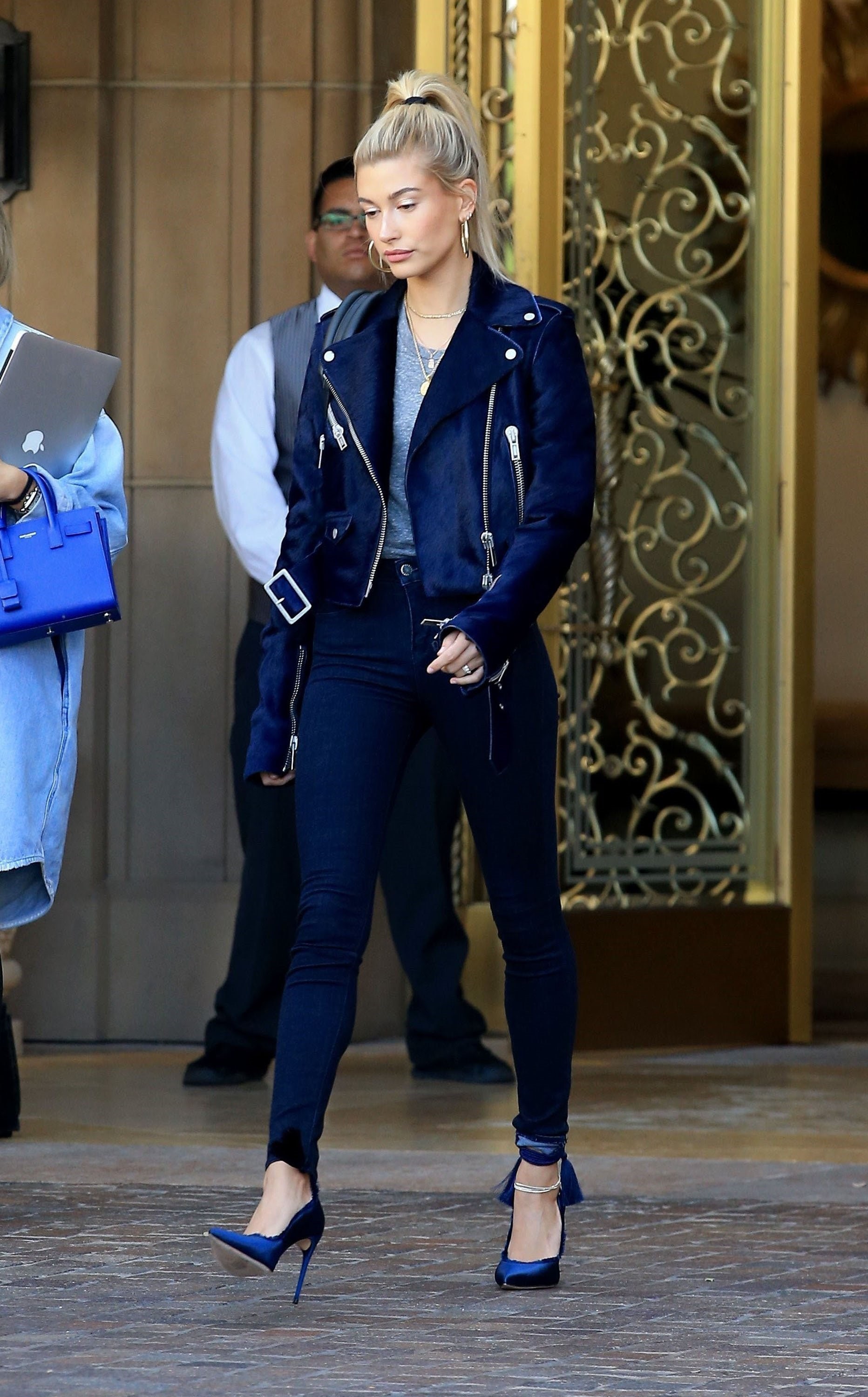 Hailey Baldwin checks out of the Montage Hotel