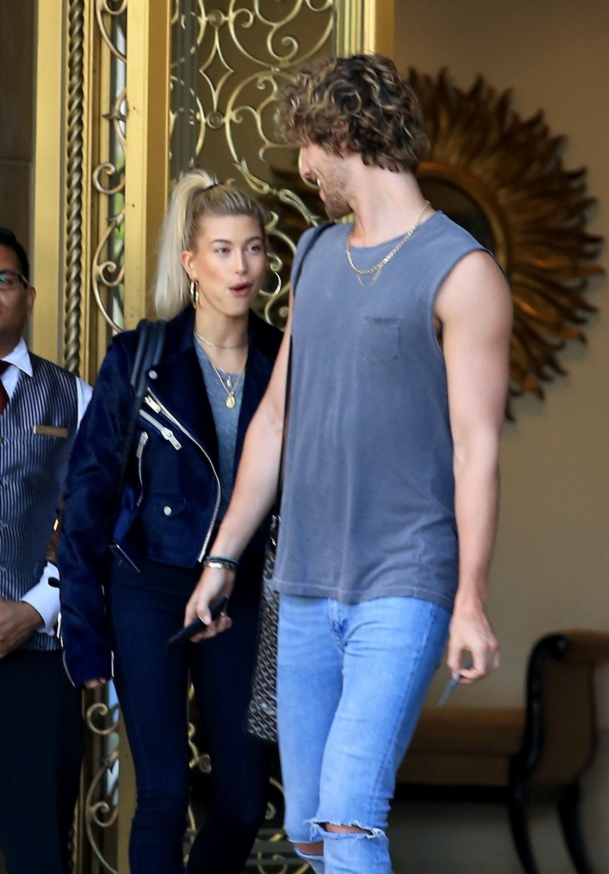 Hailey Baldwin checks out of the Montage Hotel