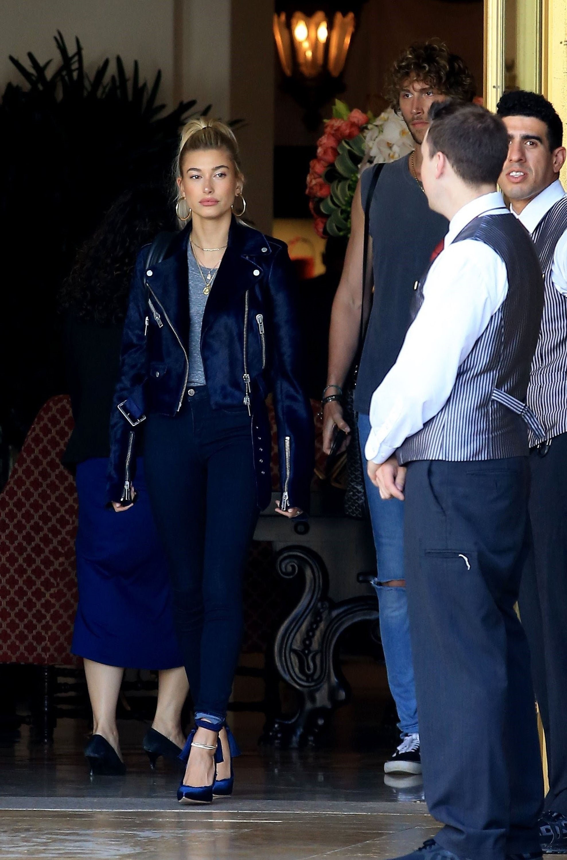 Hailey Baldwin checks out of the Montage Hotel