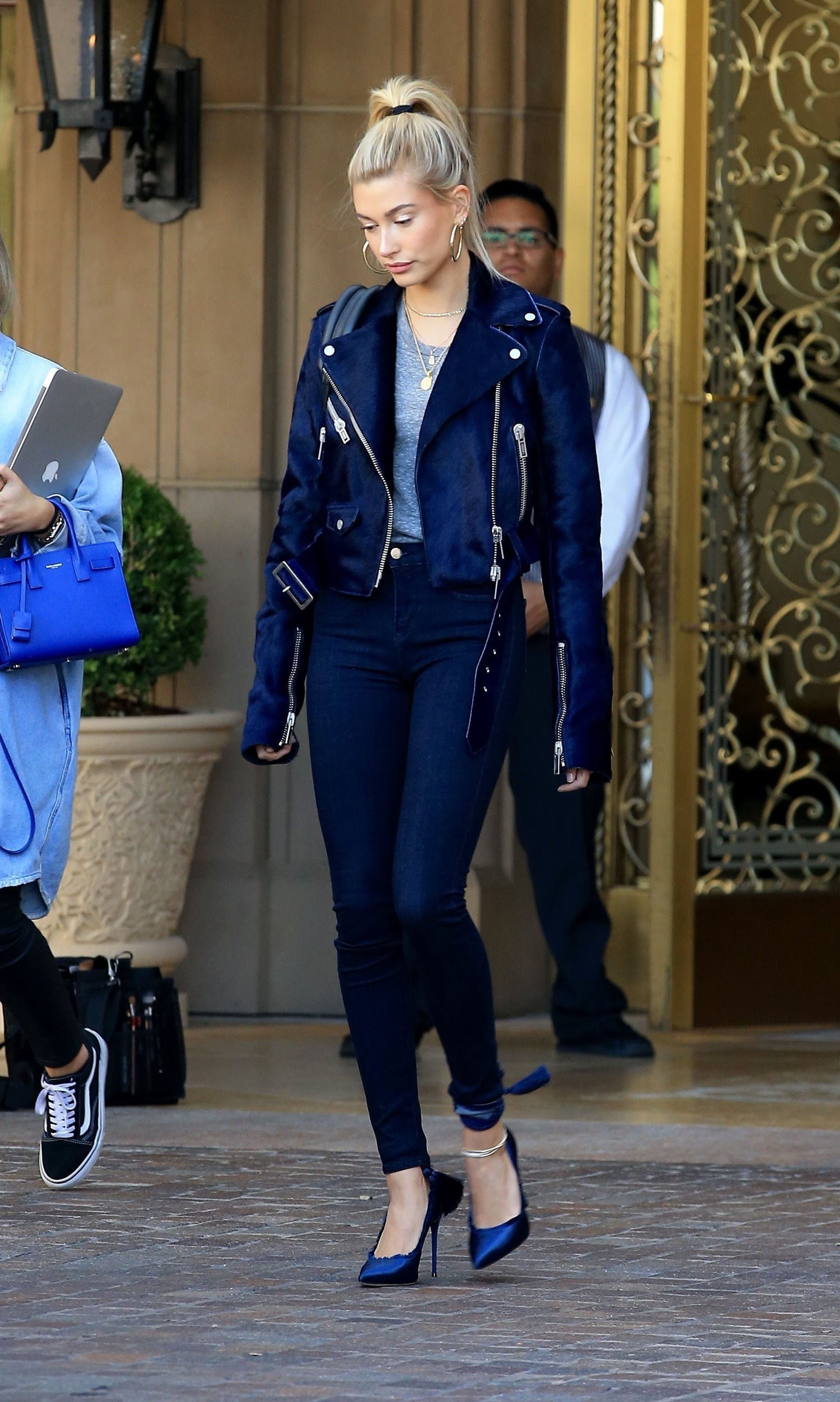 Hailey Baldwin checks out of the Montage Hotel