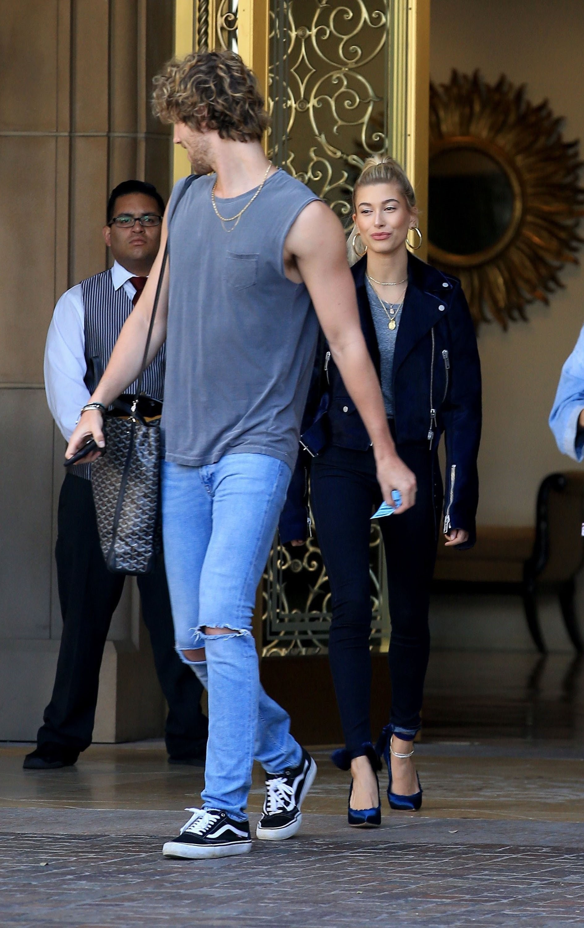 Hailey Baldwin checks out of the Montage Hotel