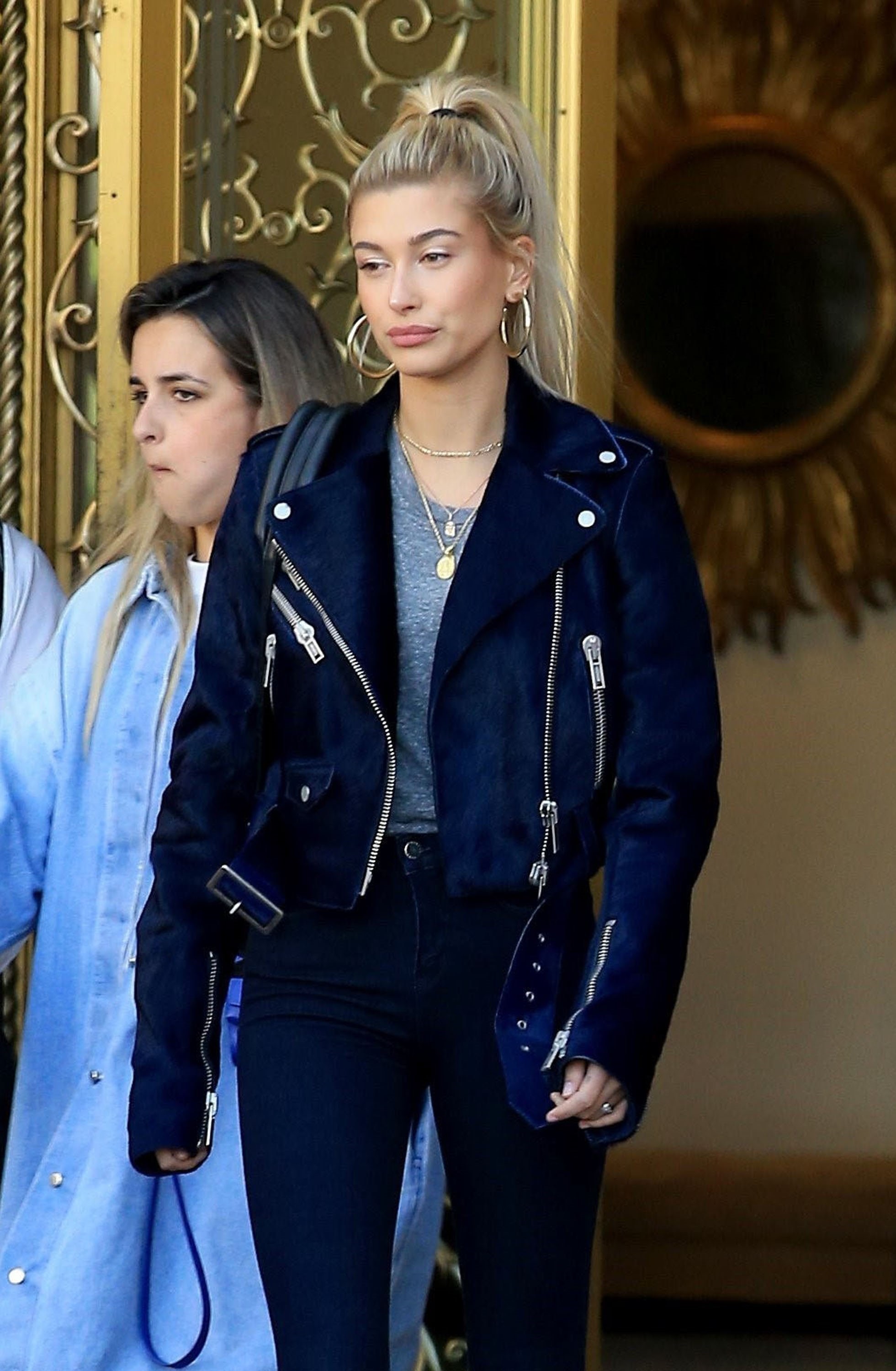 Hailey Baldwin checks out of the Montage Hotel