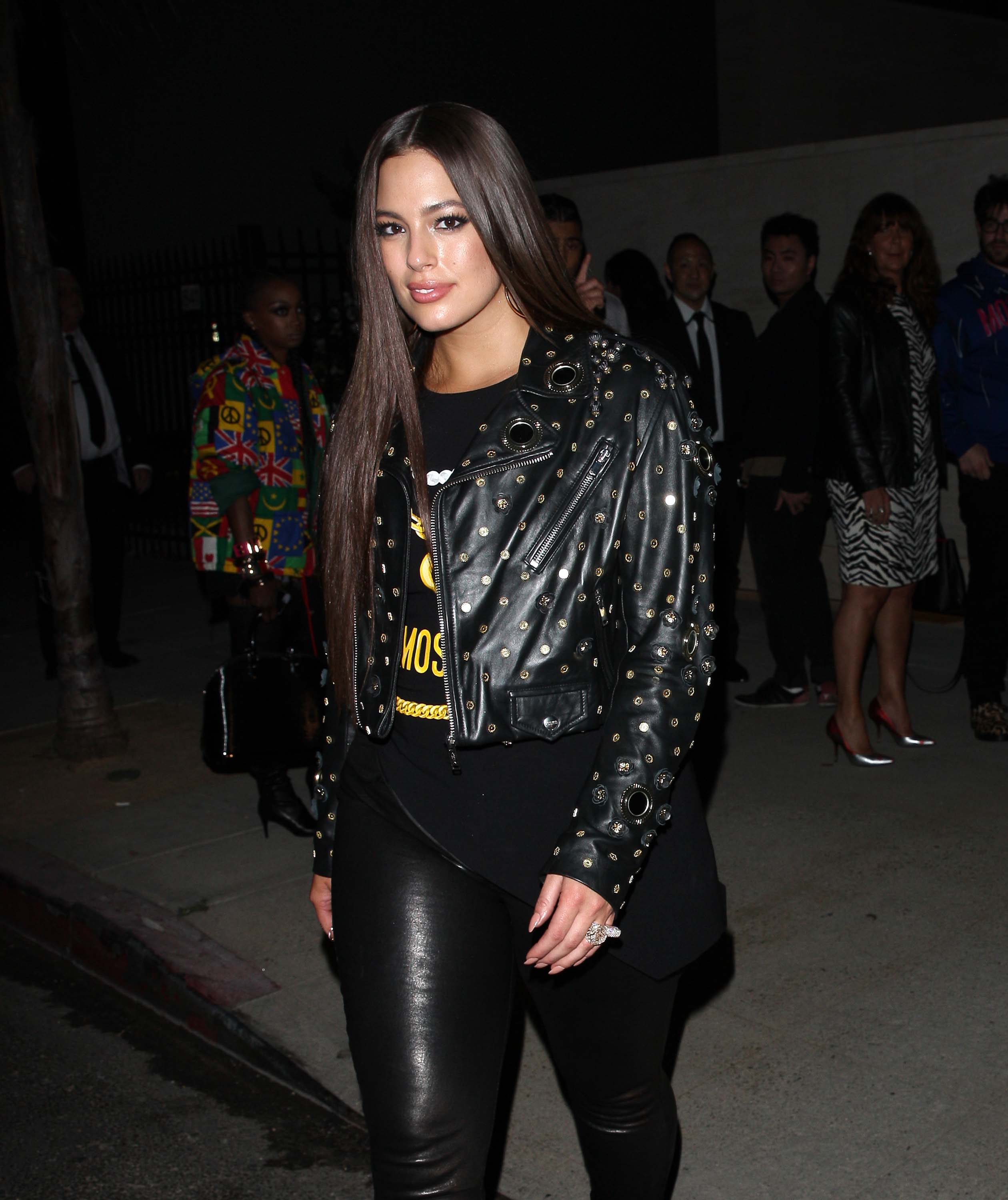 Ashley Graham attends Moschino Runway show