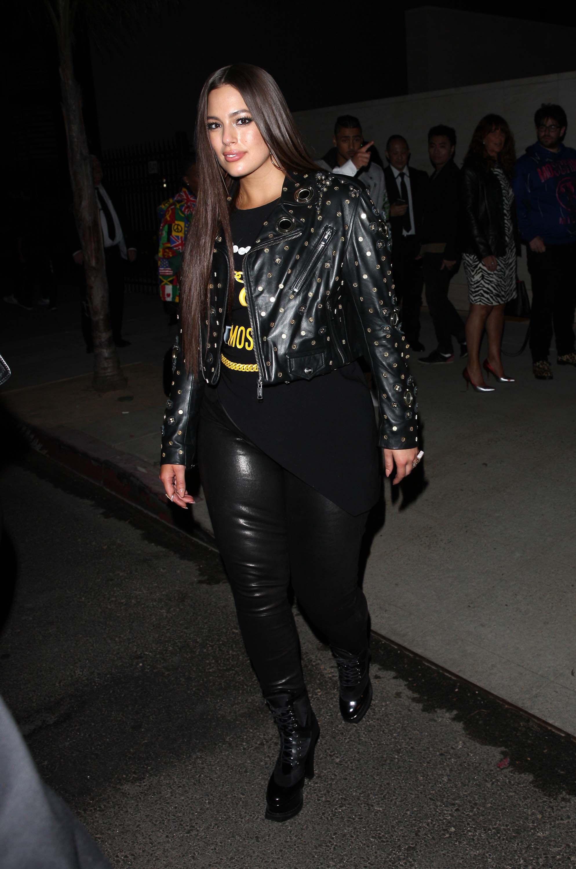 Ashley Graham attends Moschino Runway show