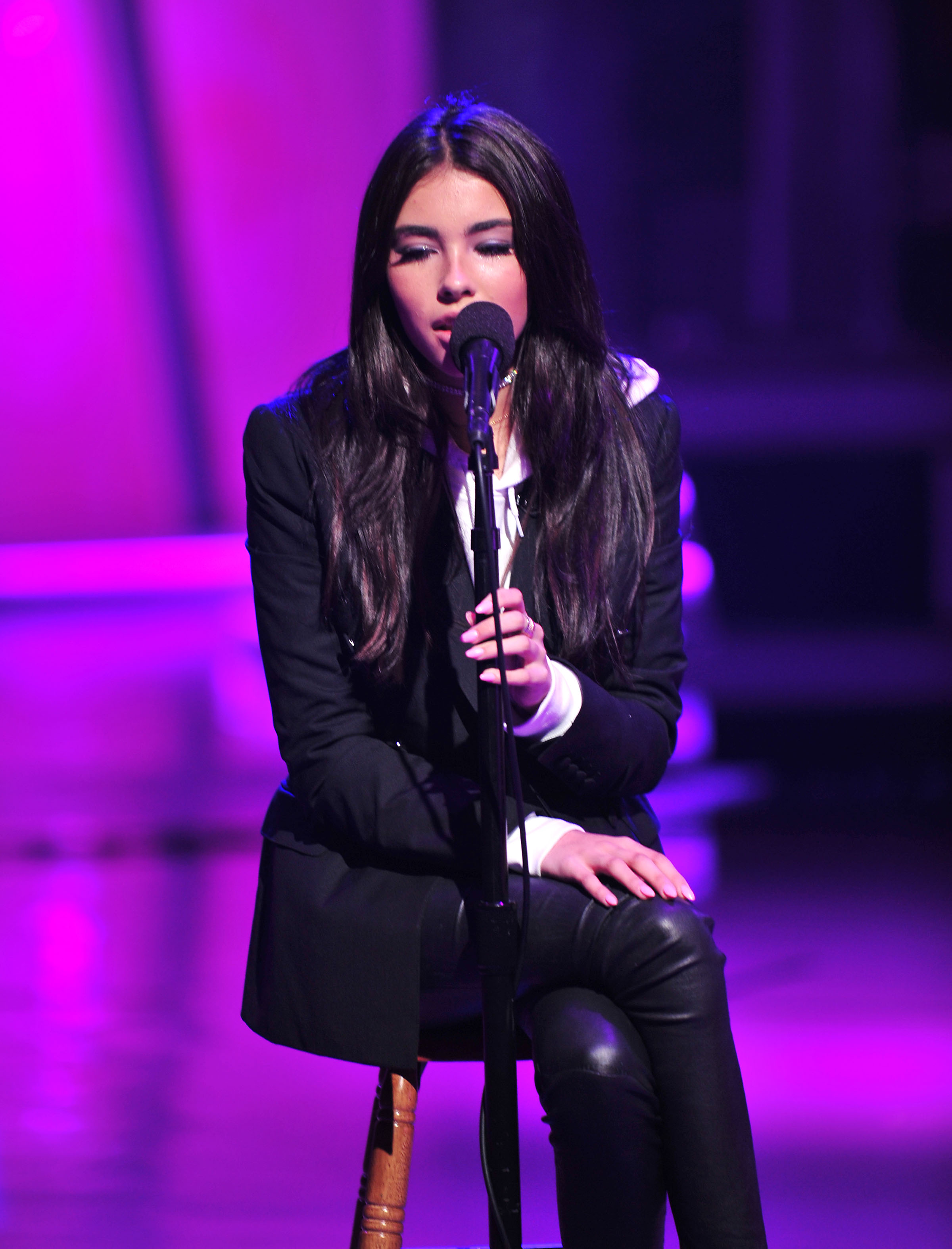 Madison Beer performing at Good Day LA