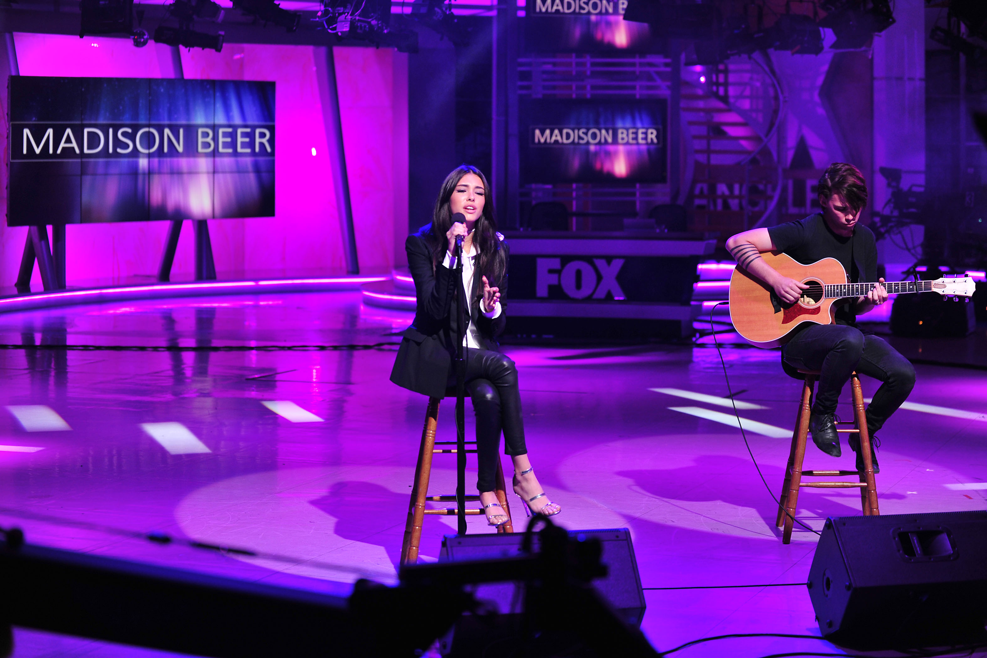 Madison Beer performing at Good Day LA