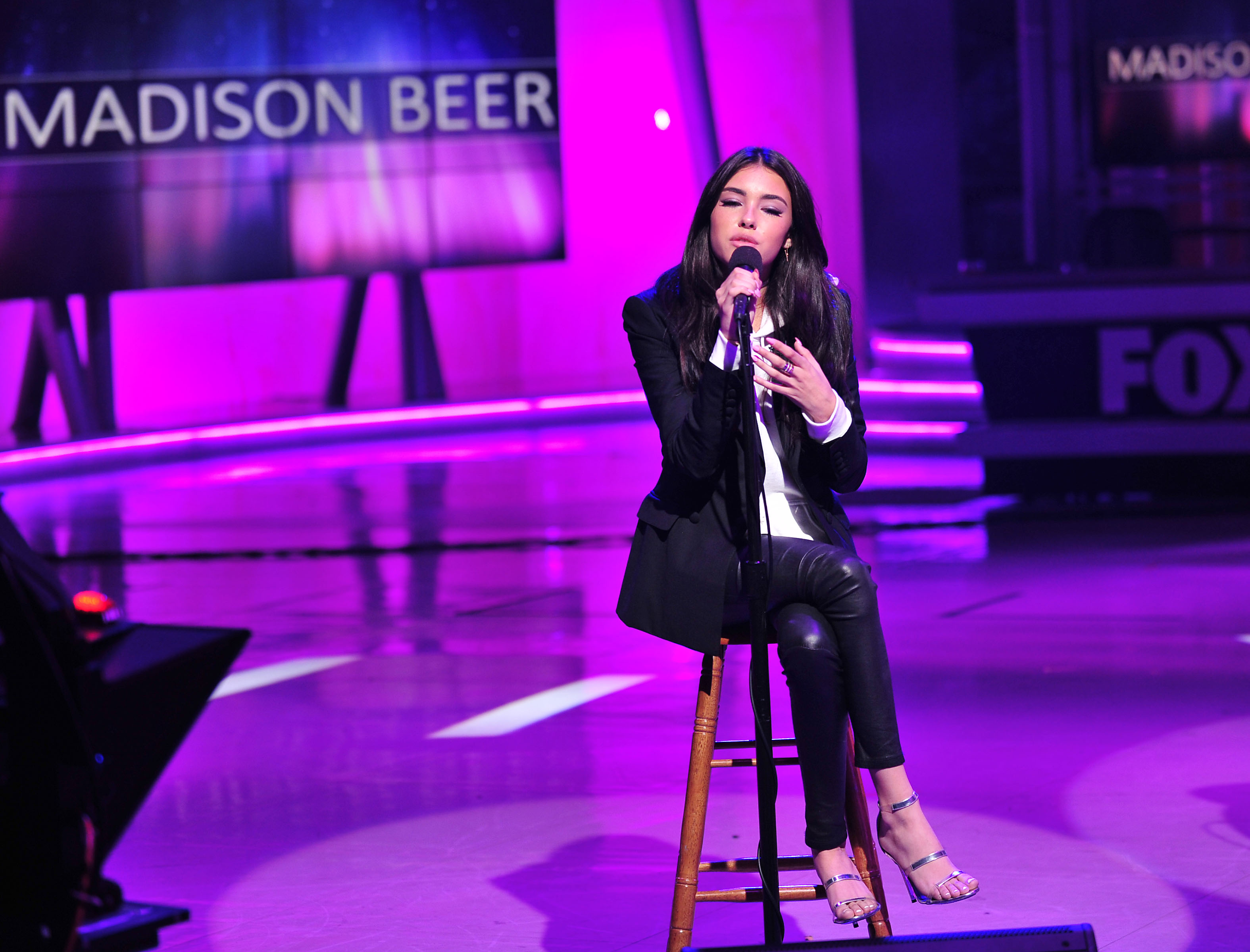 Madison Beer performing at Good Day LA