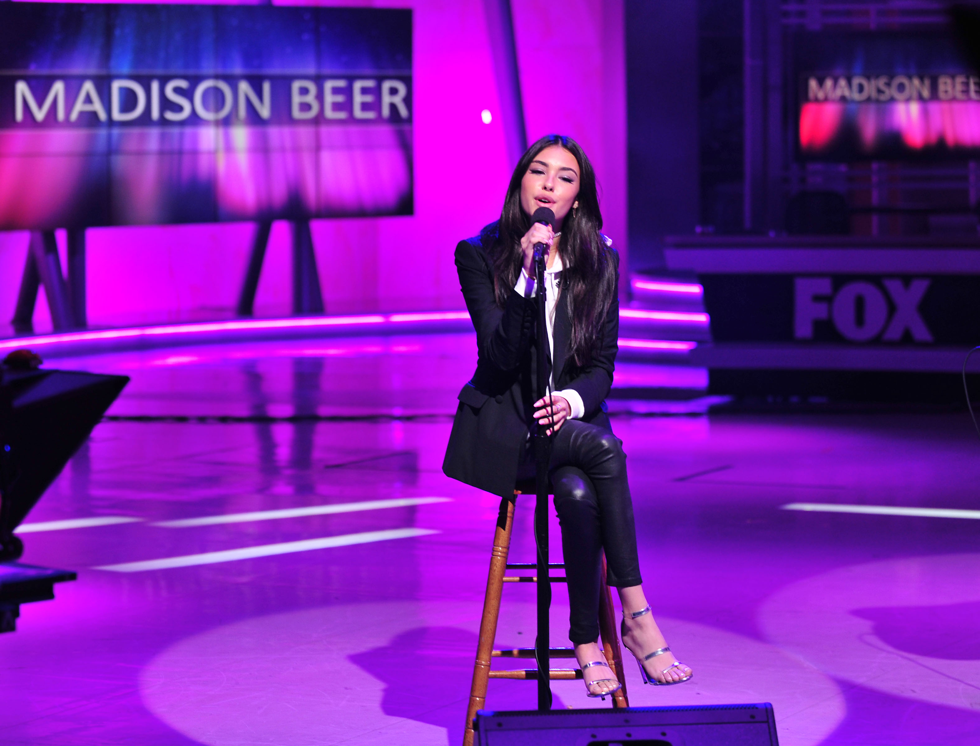 Madison Beer performing at Good Day LA