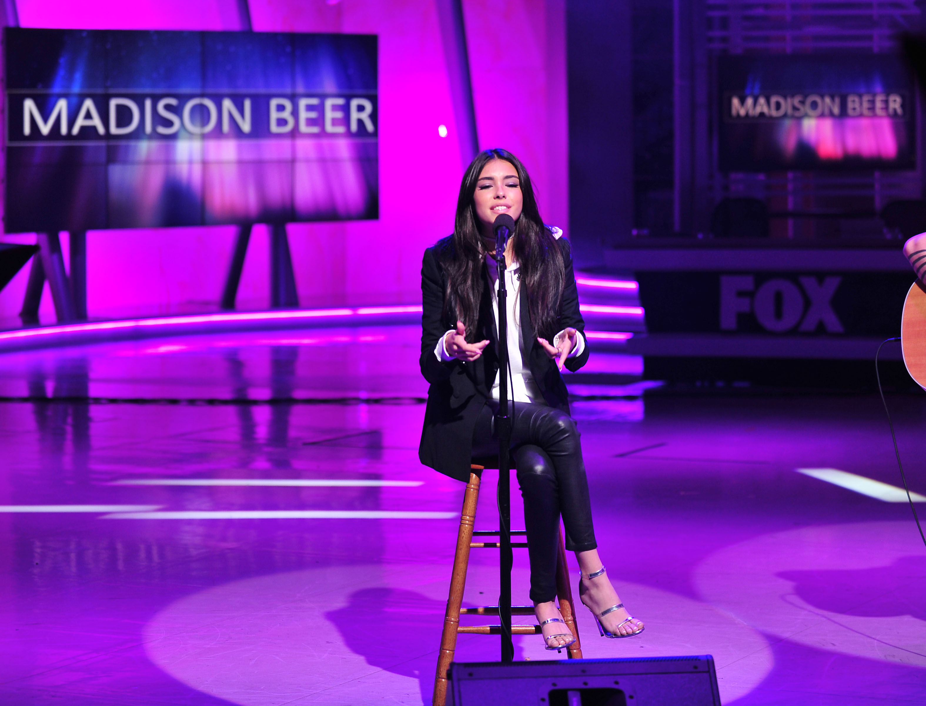 Madison Beer performing at Good Day LA